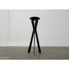 Grande portacandele da terra brutalista di metà secolo in ferro battuto, anni '60