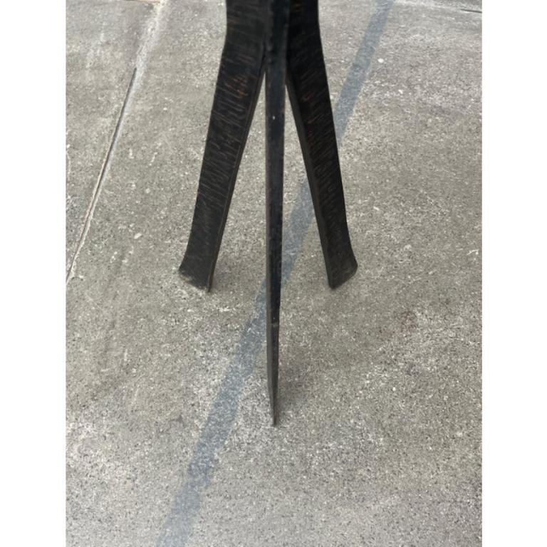 Mid-Century Large Brutalist Wrought Iron Tripod Floor Candleholder, 1960s For Sale 2