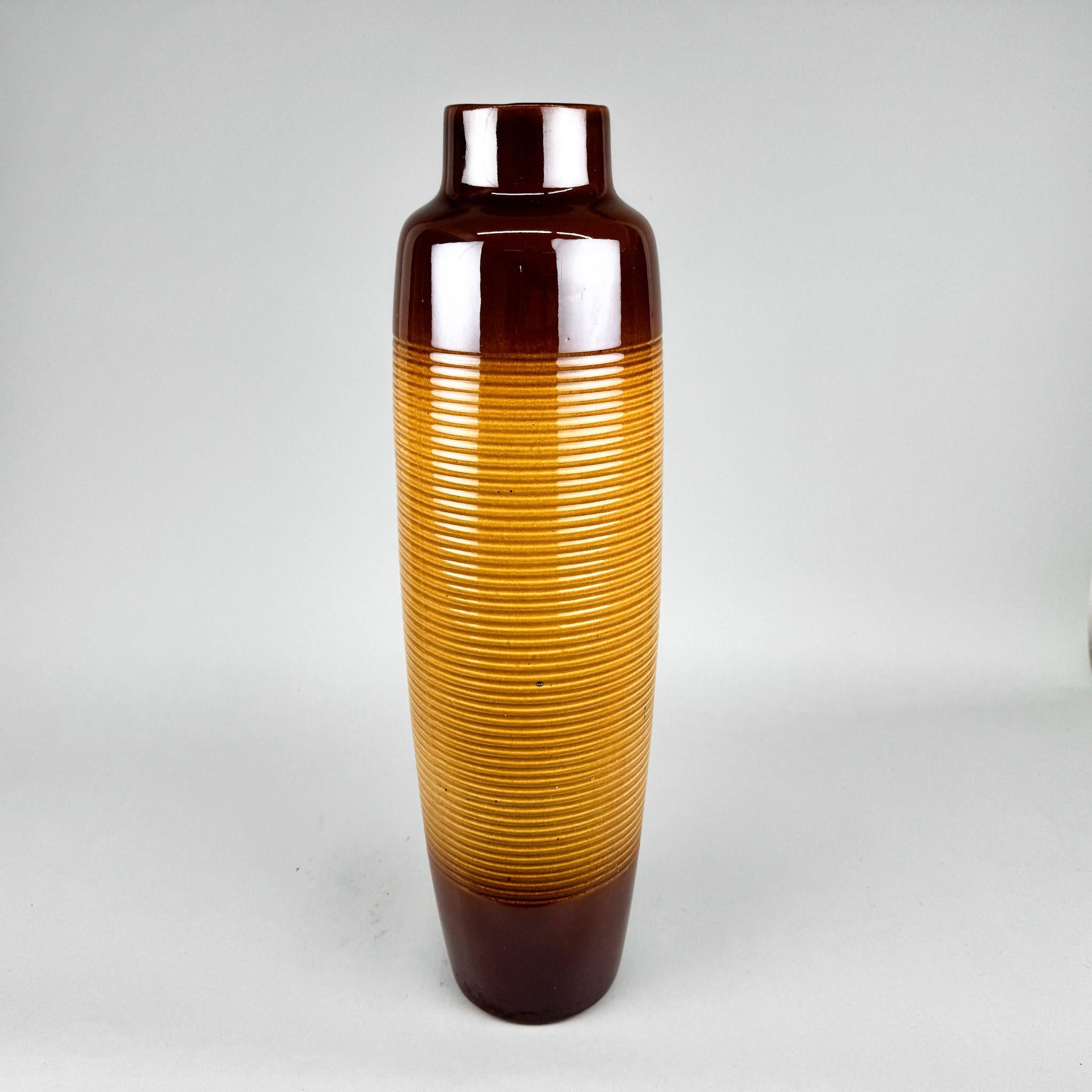 Grande vaso da terra in ceramica smaltata realizzato nell'ex Cecoslovacchia negli anni '60.