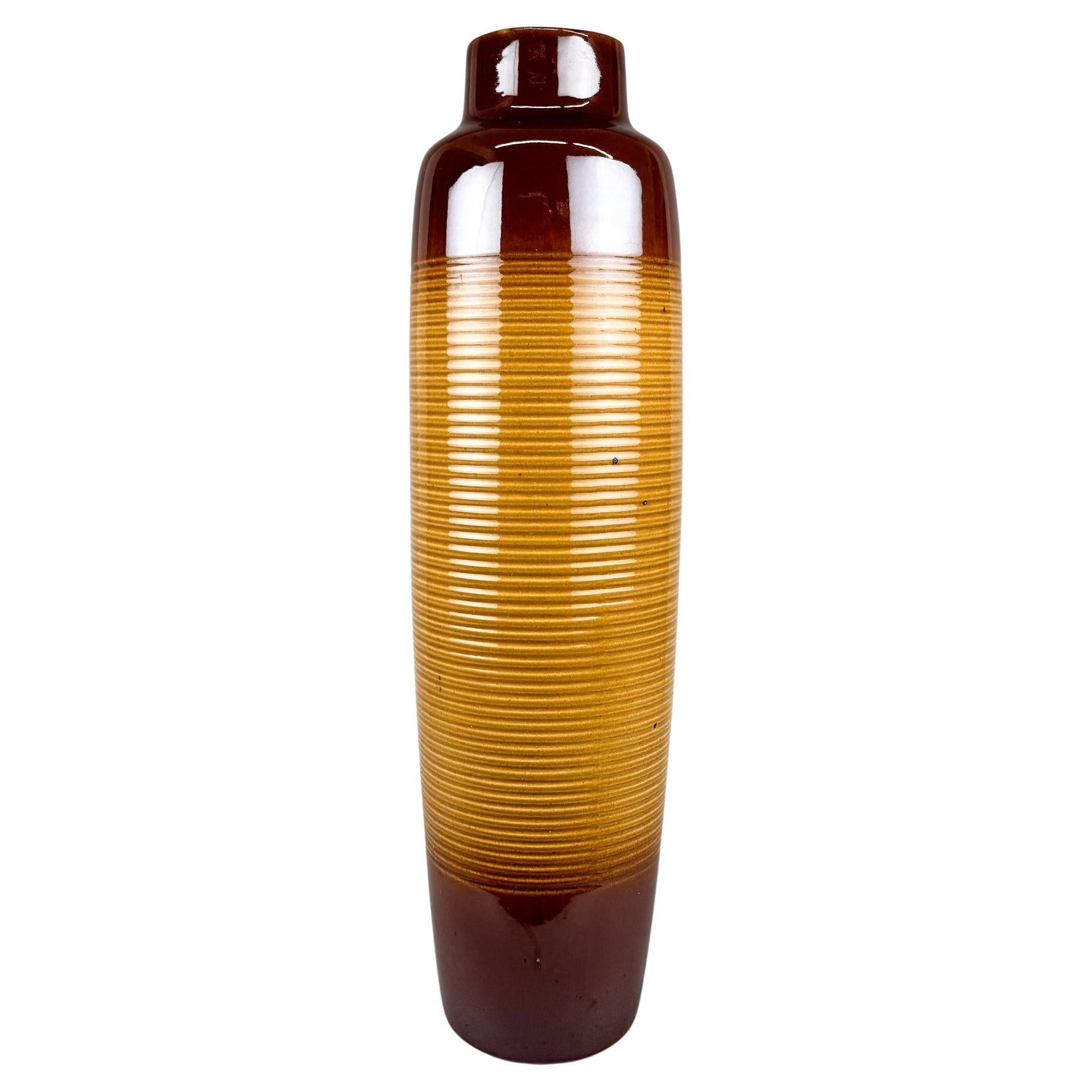 Mid-Century Large Ceramic Floor Vase, Czechoslovakia