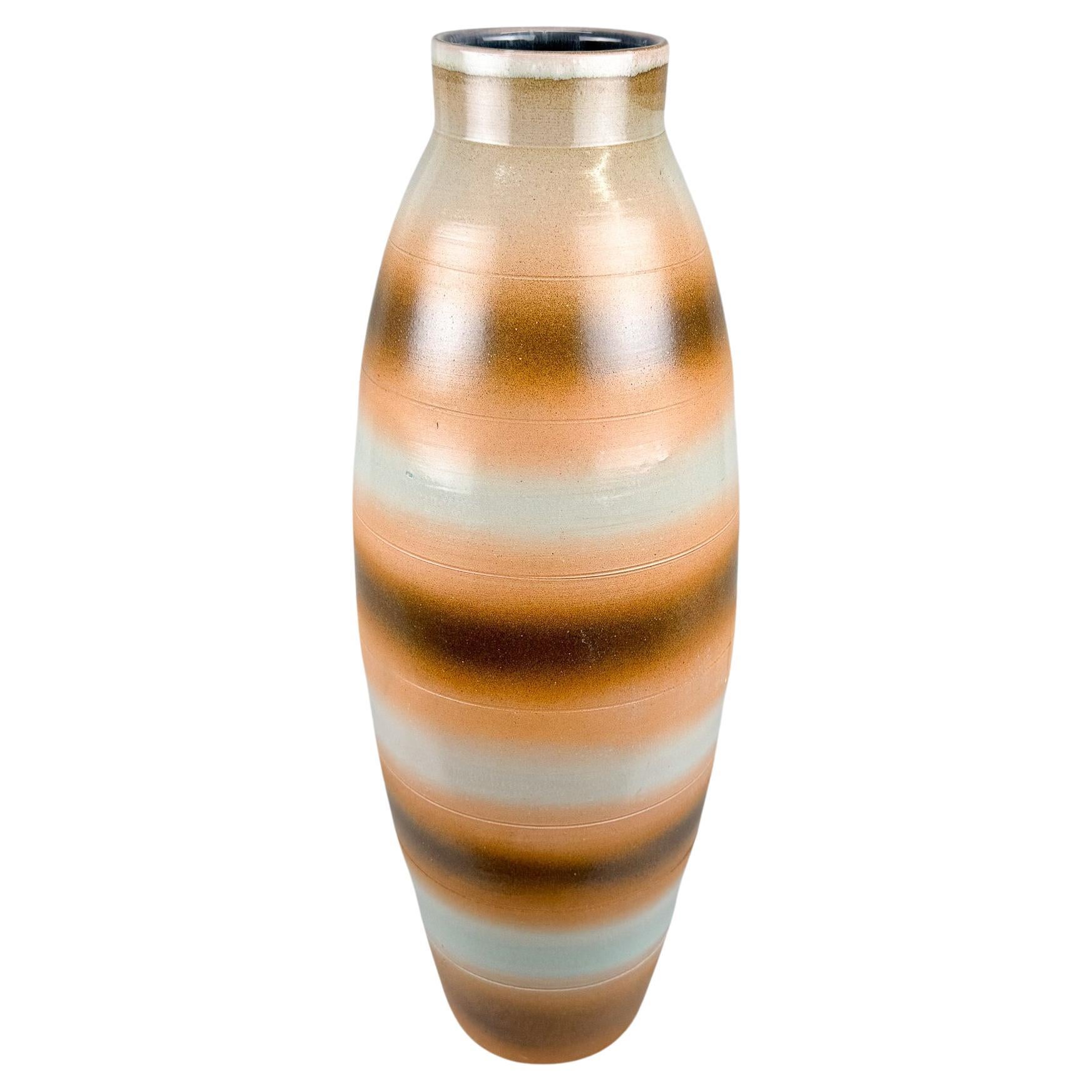 Mid-Century Large Ceramic Floor Vase, Czechoslovakia