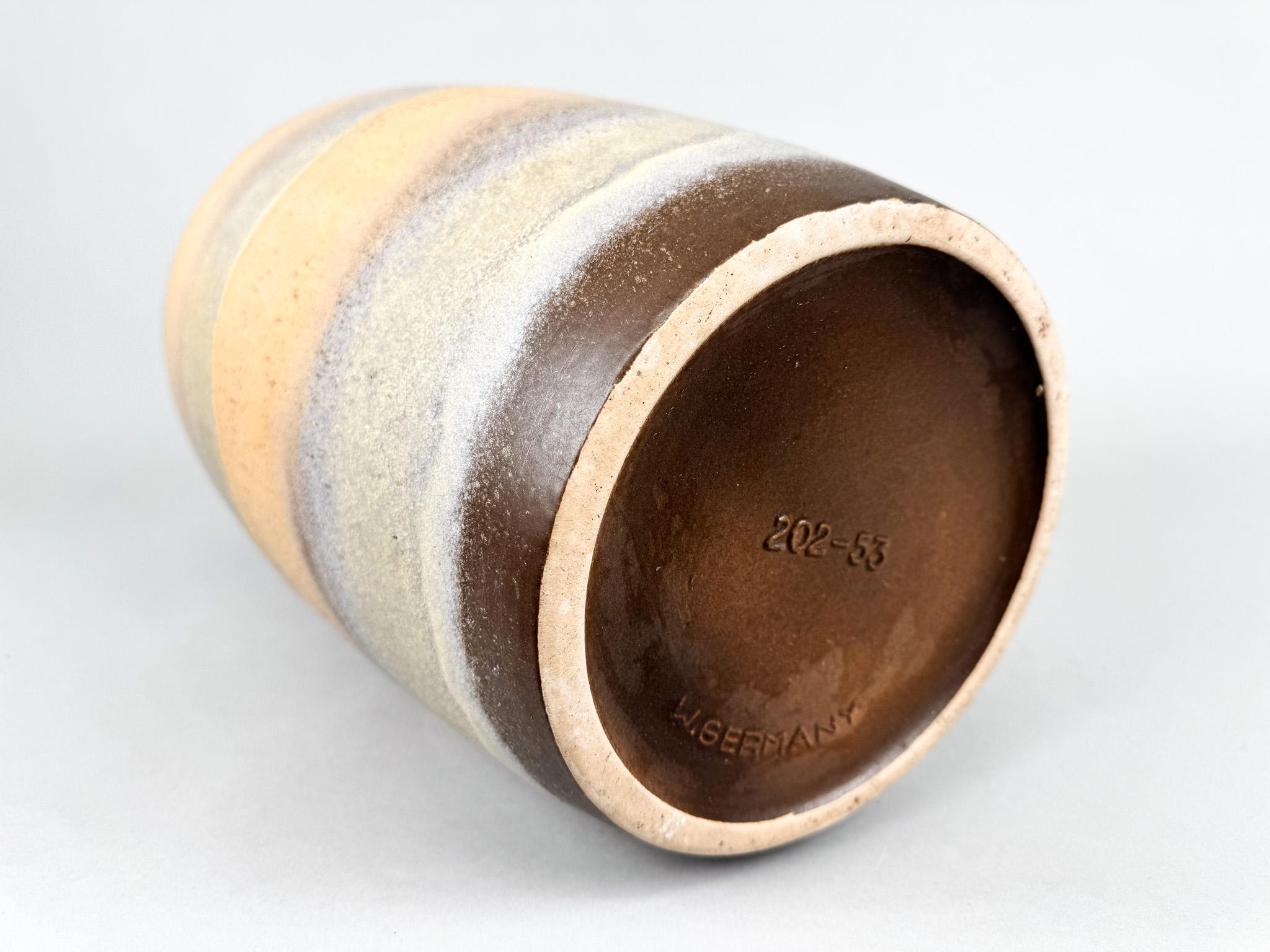 Vaso da terra in ceramica di grandi dimensioni della metà del secolo, Germania In condizioni buone in vendita a Praha, CZ