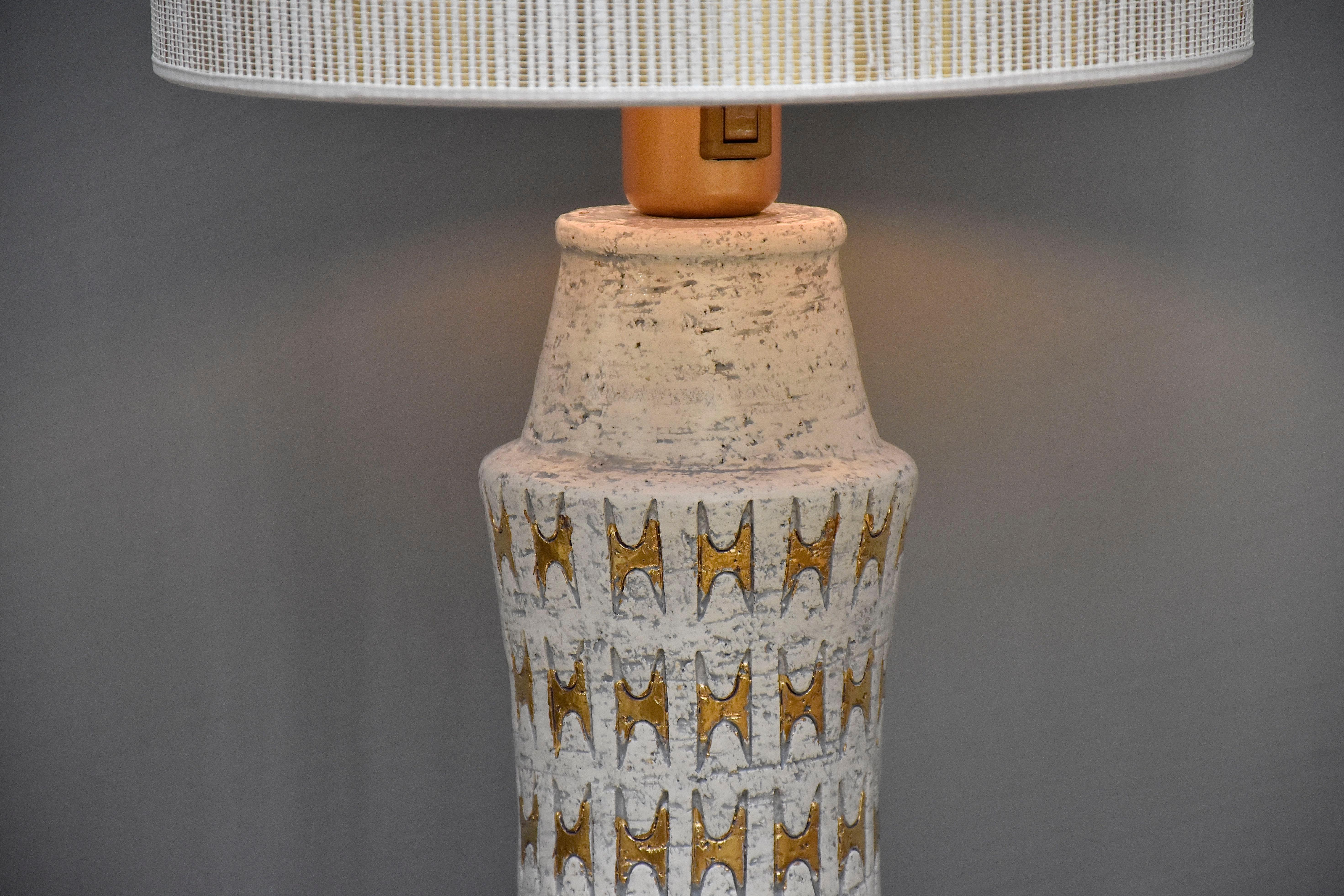 Italian Mid-century large ceramic table lamp by Bitossi For Sale