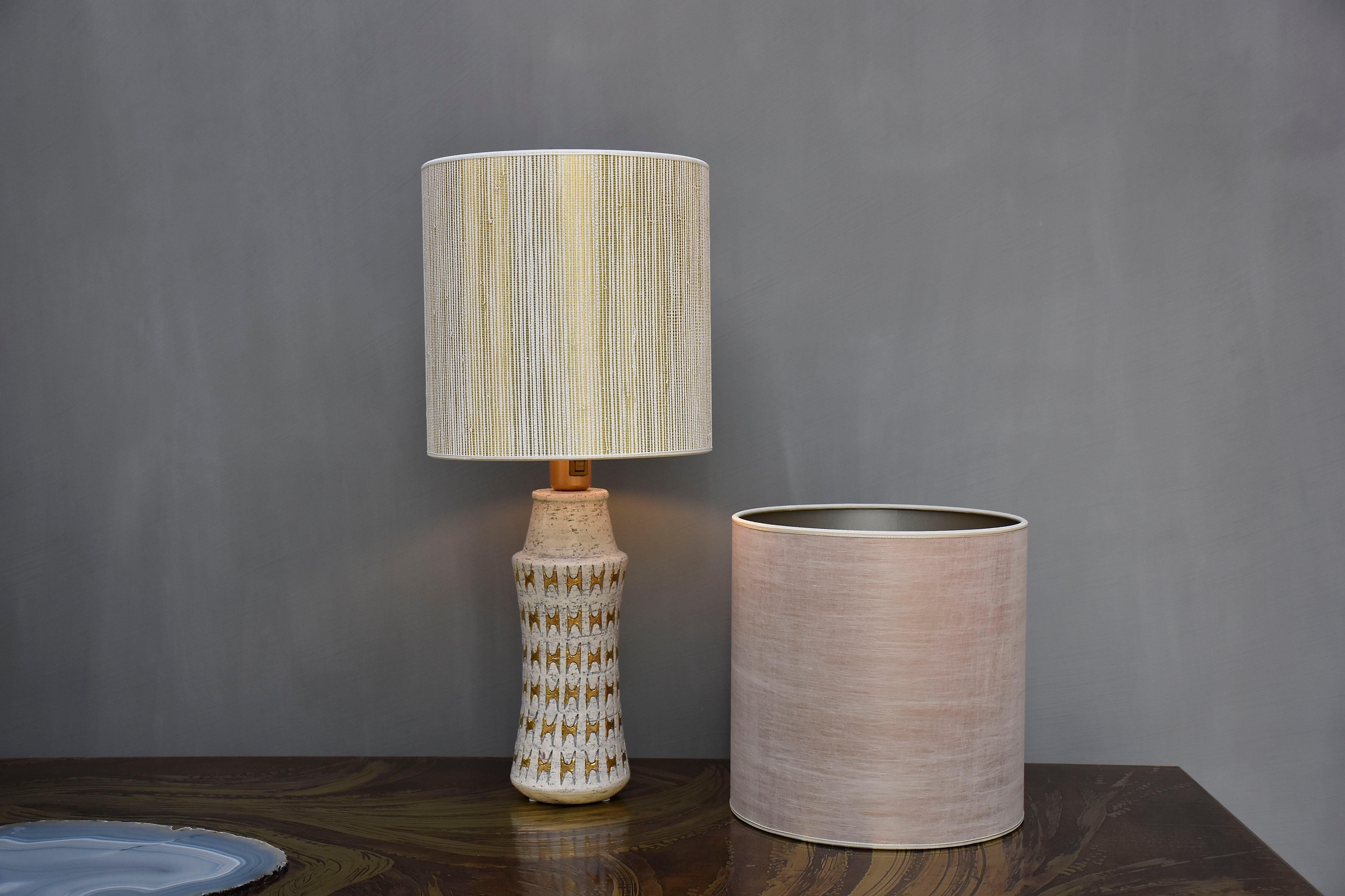 Mid-century large ceramic table lamp by Bitossi In Good Condition For Sale In SON EN BREUGEL, NL