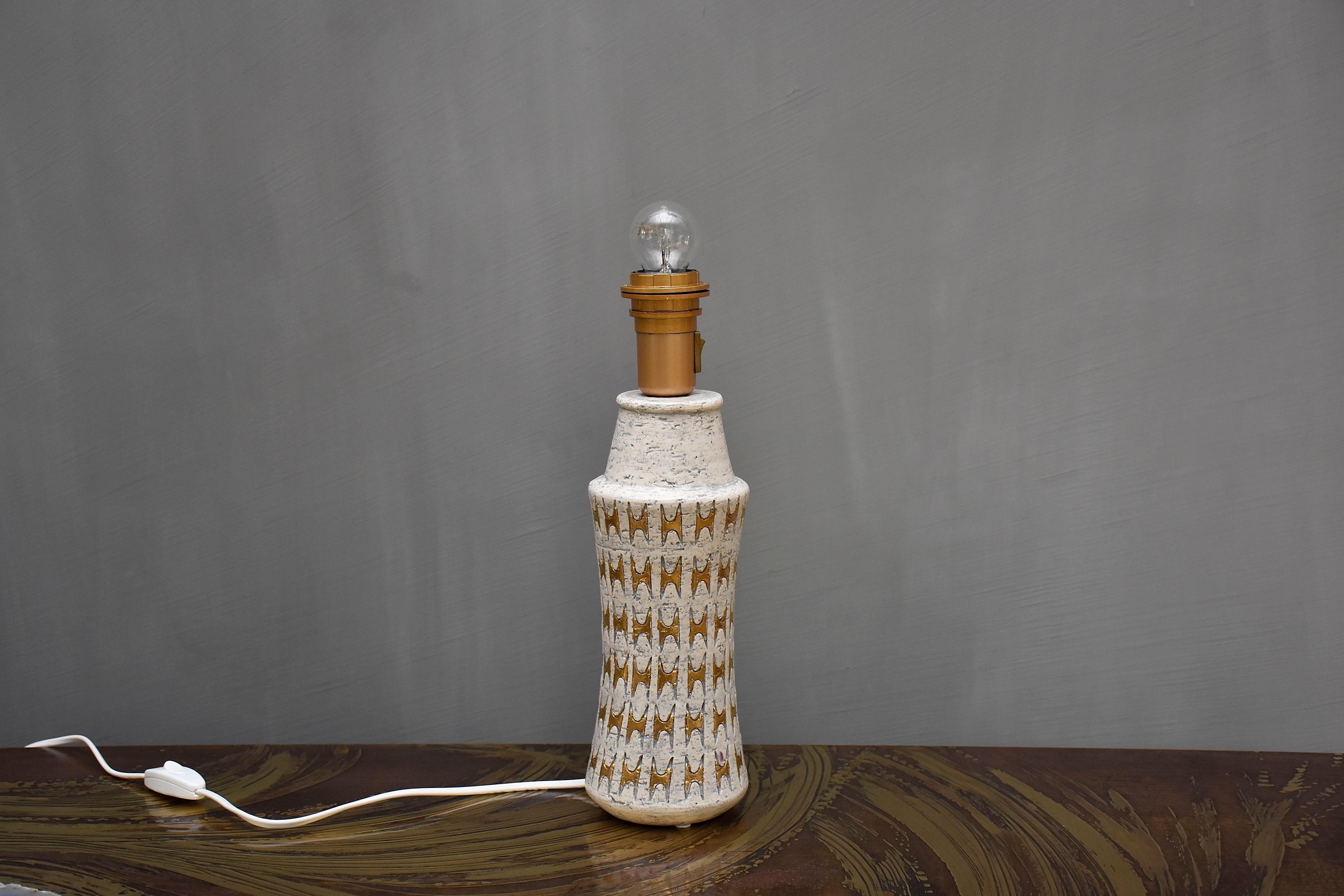 Ceramic Mid-century large ceramic table lamp by Bitossi For Sale