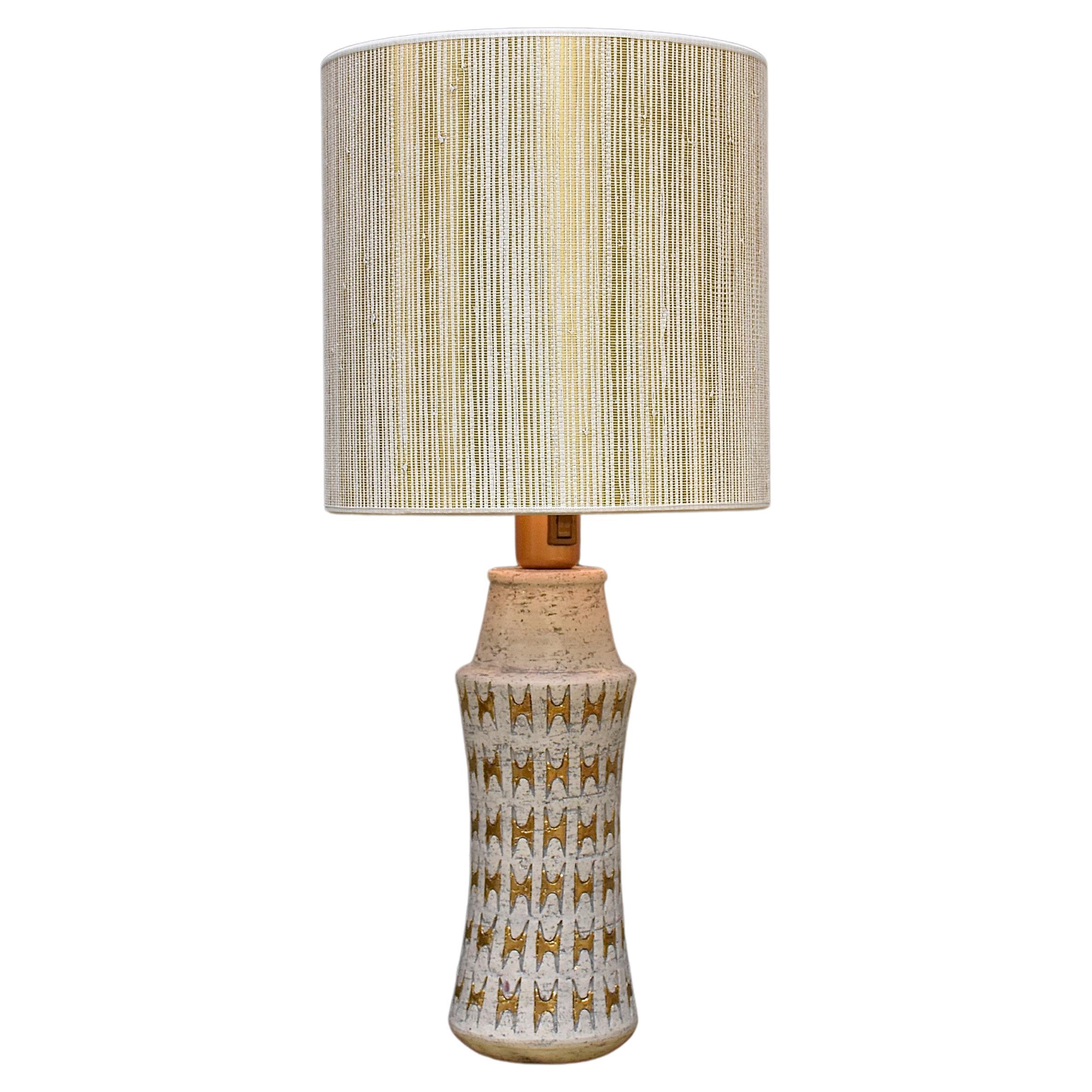 Mid-century large ceramic table lamp by Bitossi For Sale