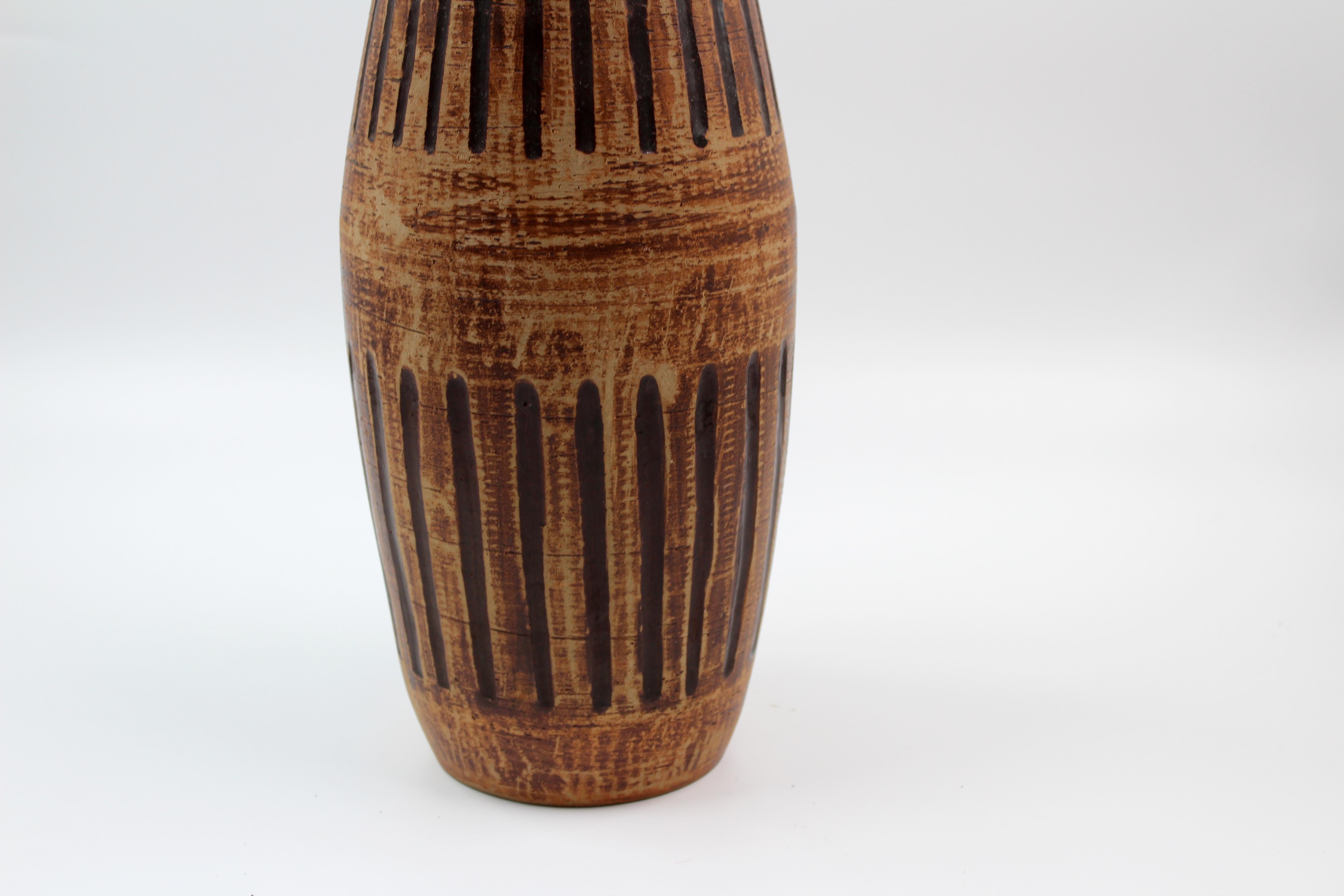 Scandinavian Modern Midcentury Large Ceramic Vase by Egon Larsson for Höganäs Keramik For Sale
