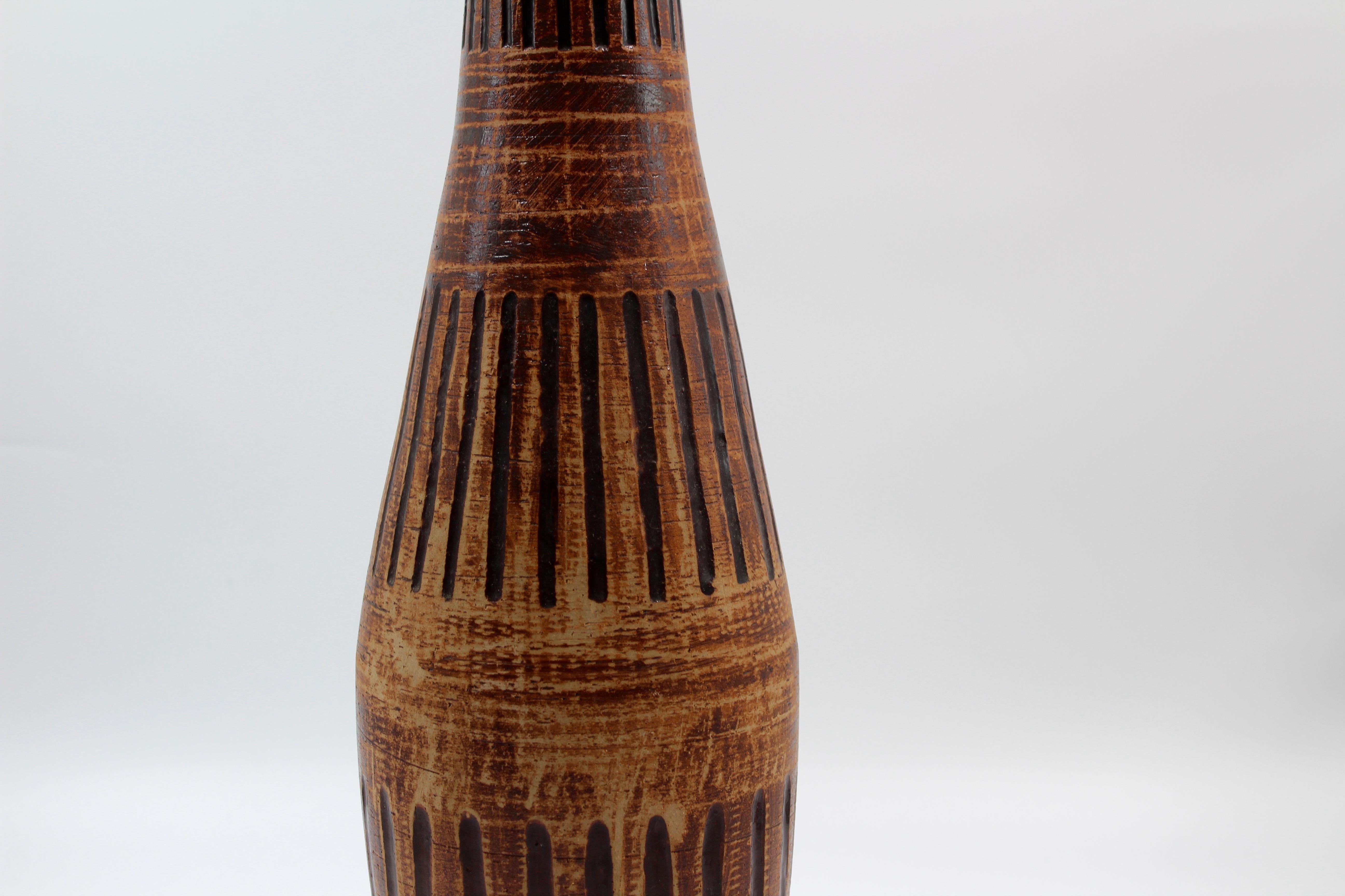 Swedish Midcentury Large Ceramic Vase by Egon Larsson for Höganäs Keramik For Sale