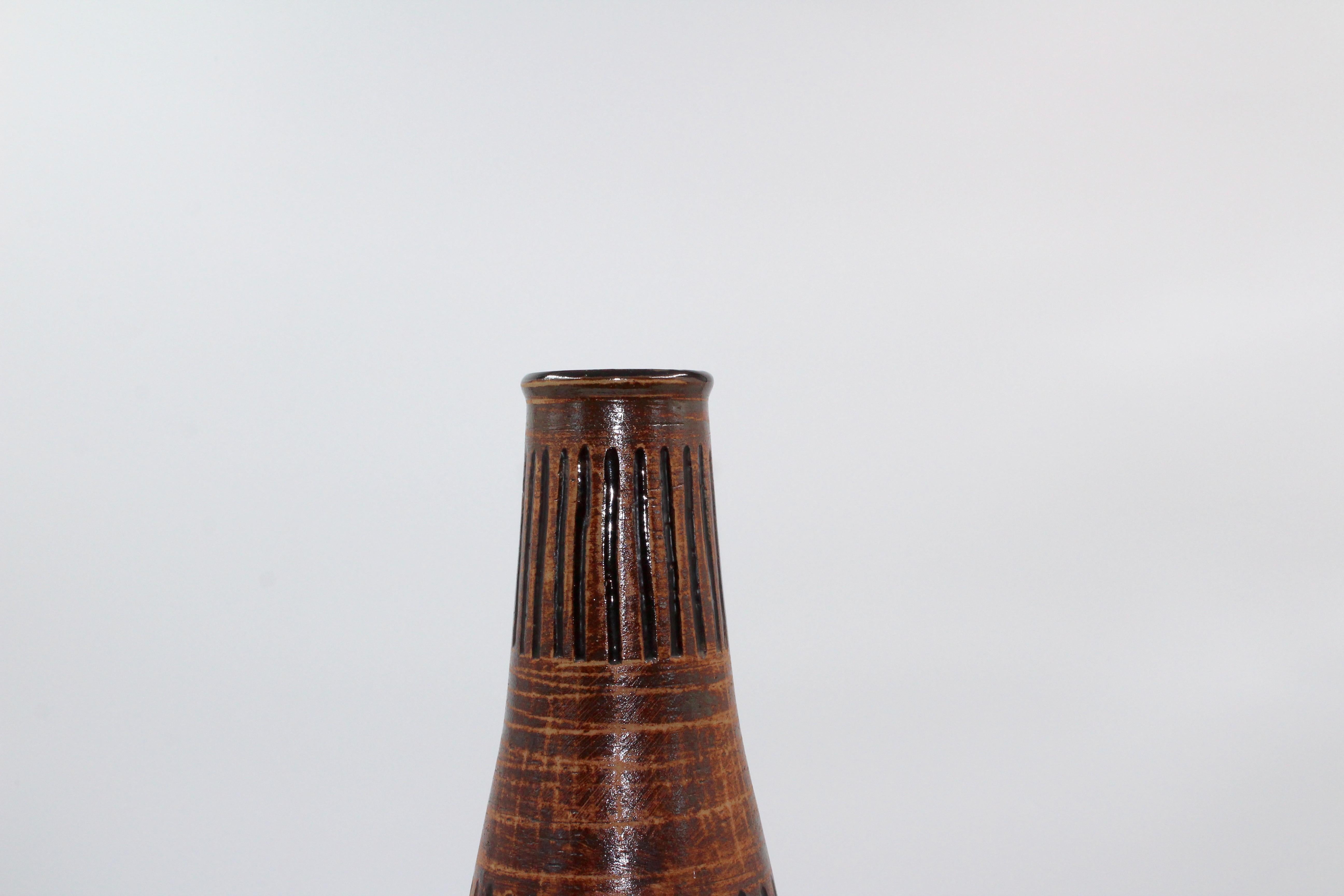 Midcentury Large Ceramic Vase by Egon Larsson for Höganäs Keramik In Good Condition For Sale In Malmo, SE