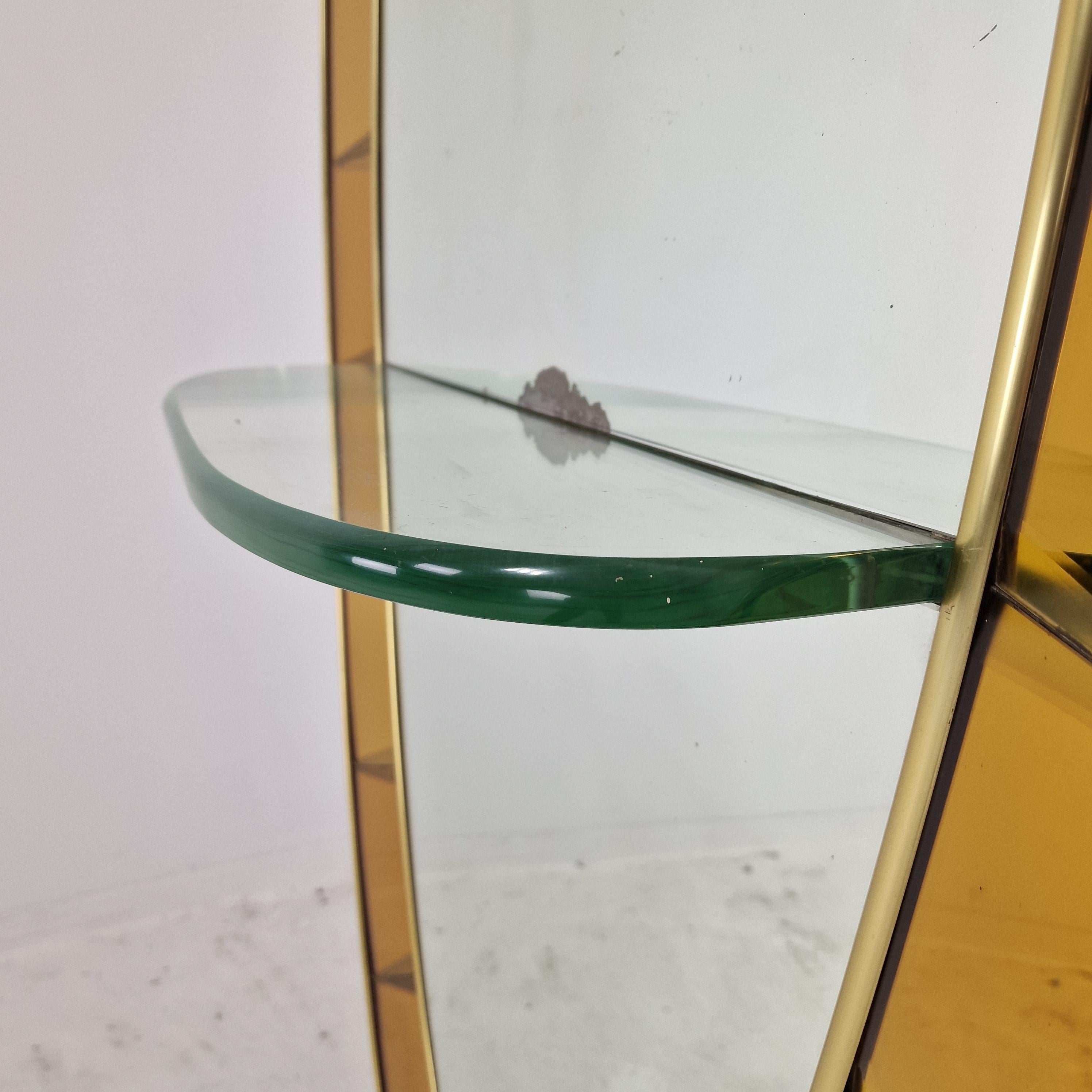 Mid Century Large Cristal Arte Mirror with Console Table, 1950s For Sale 6
