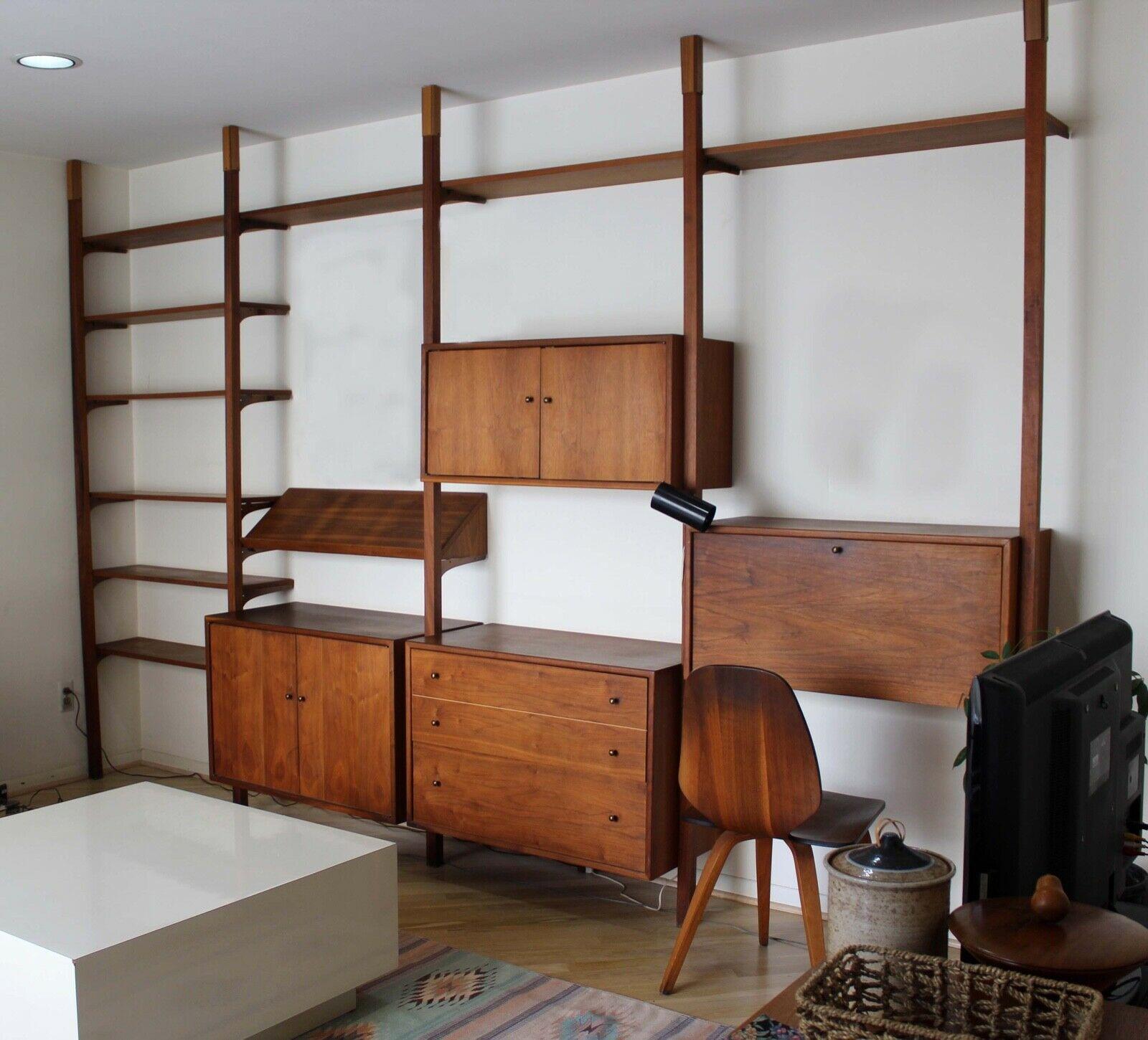 Mid century wall unit with desk deals