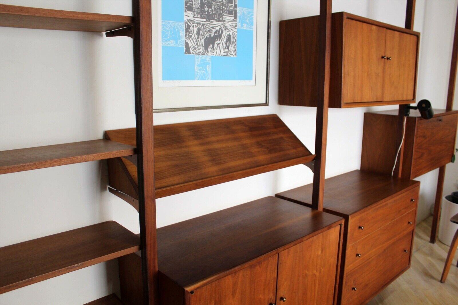 mid century wall shelves