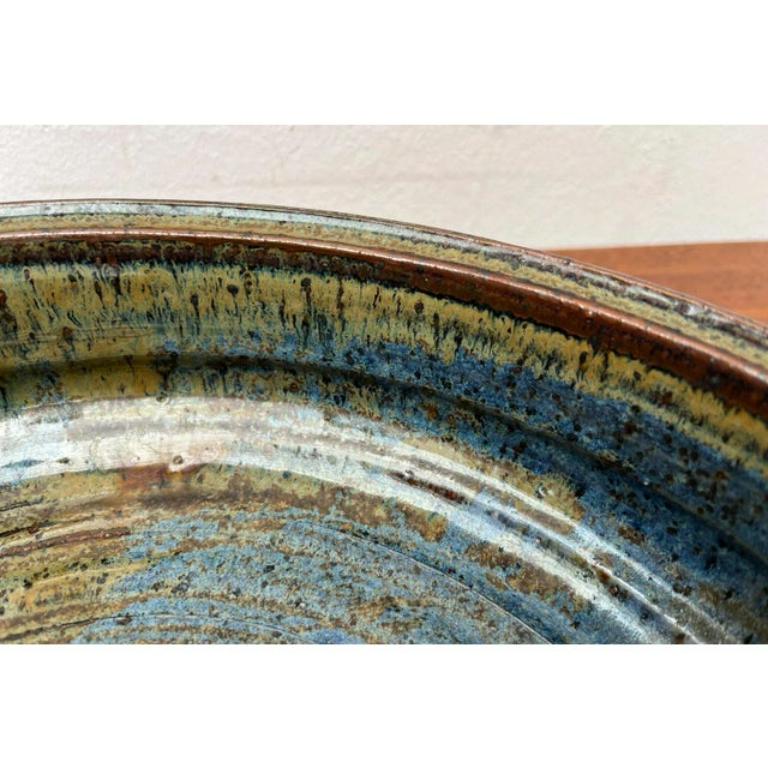 20th Century Mid-Century Large Danish Studio Pottery Bowl Attributed to Erik Askholm, 1960s For Sale