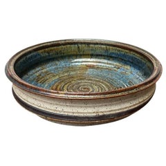 Grand bol en Studio Pottery danois du milieu du siècle attribué à Erik Askholm, années 1960