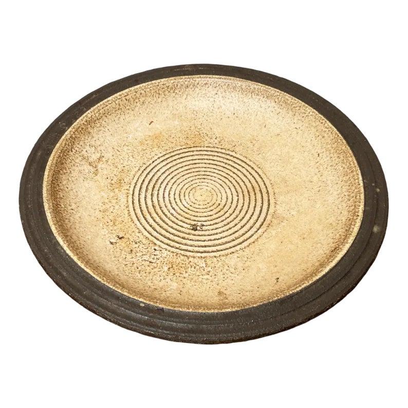 Grand bol danois du milieu du siècle en poterie Studio Pottery de Lehmann, années 1960
