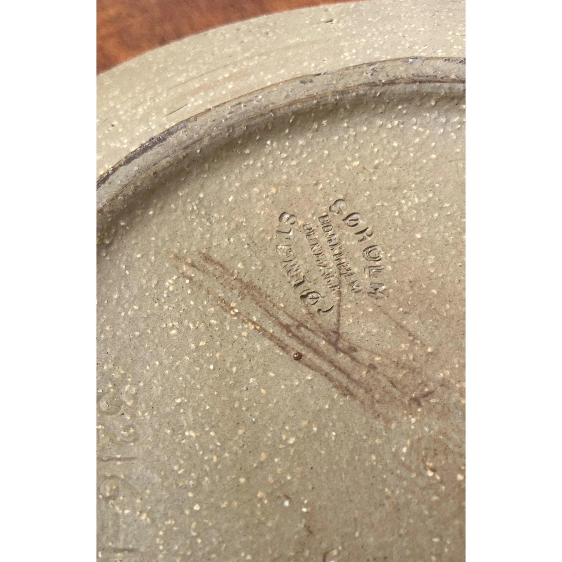 Gran cuenco o plato de pared danés de mediados de siglo de Studio Pottery para Søholm, años 60 en venta 4