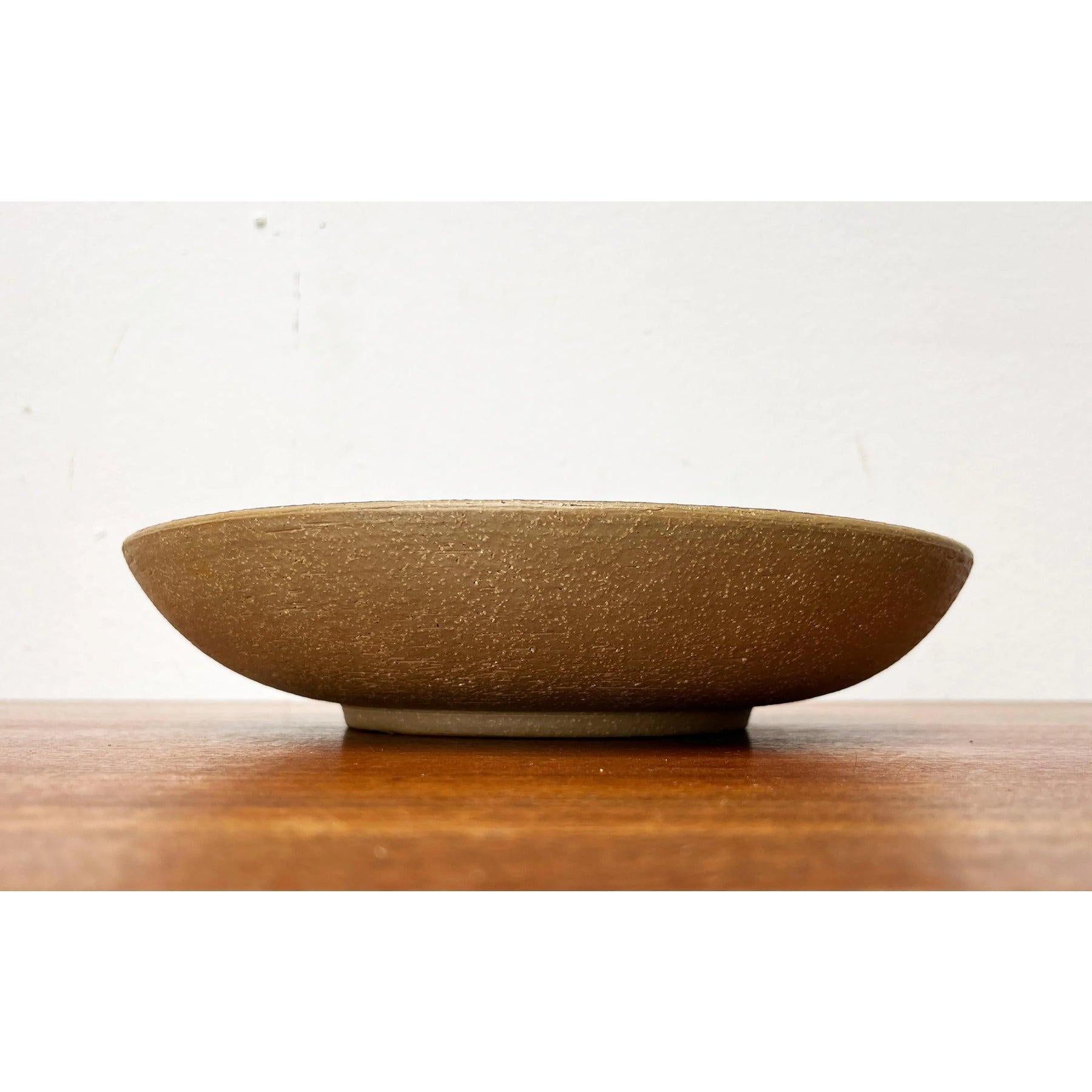 Gran cuenco o plato de pared danés de mediados de siglo de Studio Pottery para Søholm, años 60 en venta 5