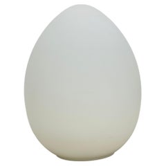 Mid-century Large Domec france egg shaped glass table lamp , 1970s