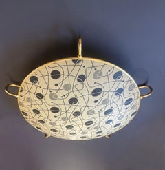 Grande lampada a cupola da soffitto o da parete in stile Mid-Century di Erco, Germania, anni '50