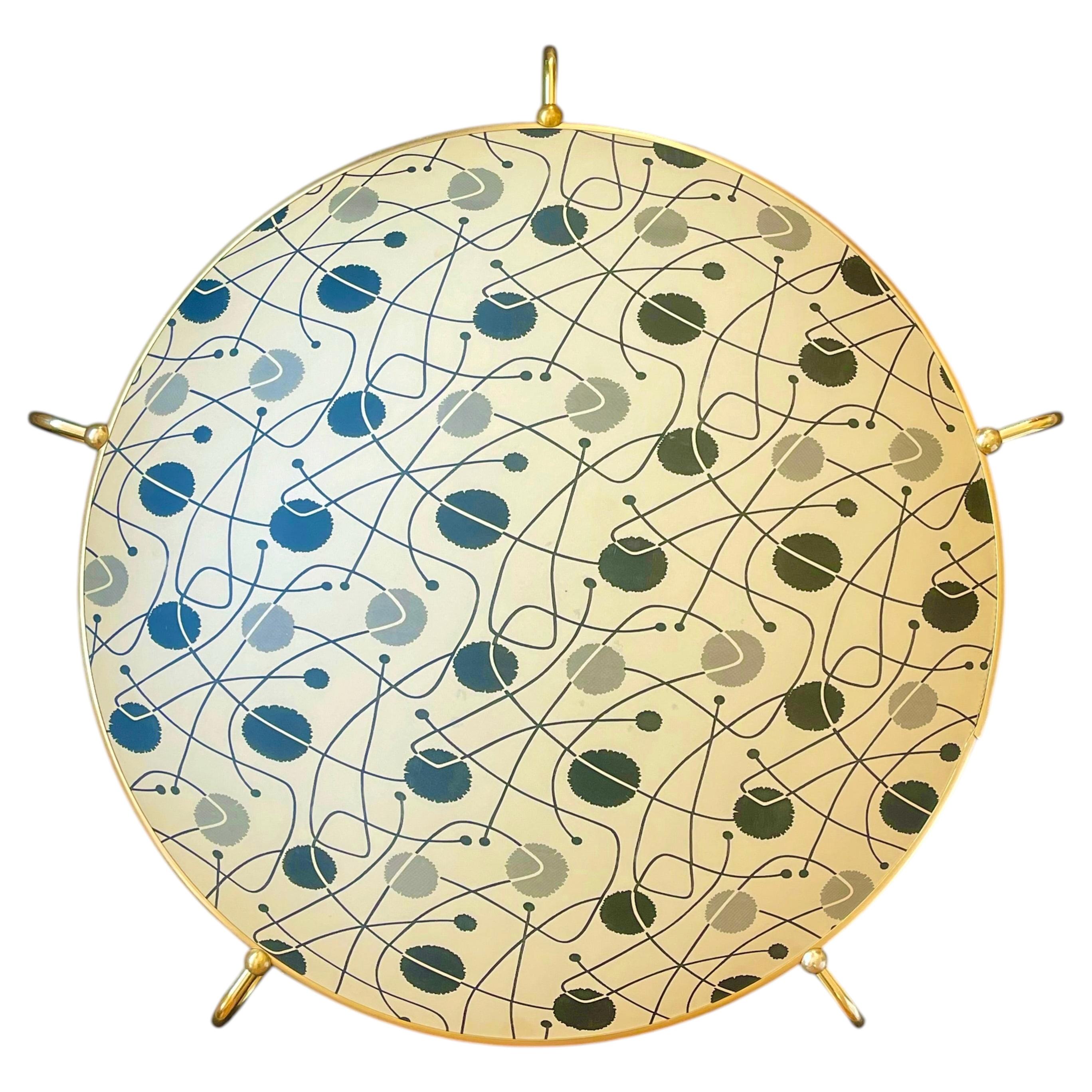 Mid-Century Domed Flush Mount Ceiling Lamp by Erco, 1950s Germany For Sale