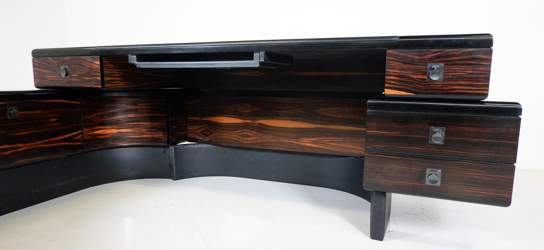 Mid-Century Large Executive Wooden Desk by Fabio Lenci for Bernini, Italy, 1960s For Sale 2