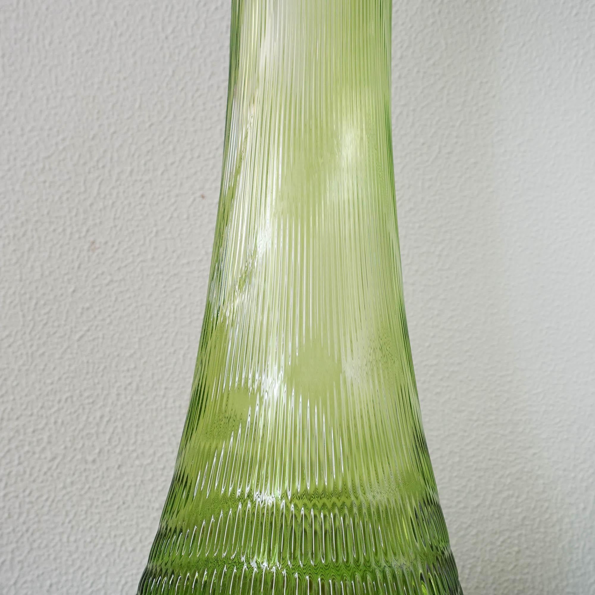 Glass Mid-Century Large Floor Vase, 1960's For Sale