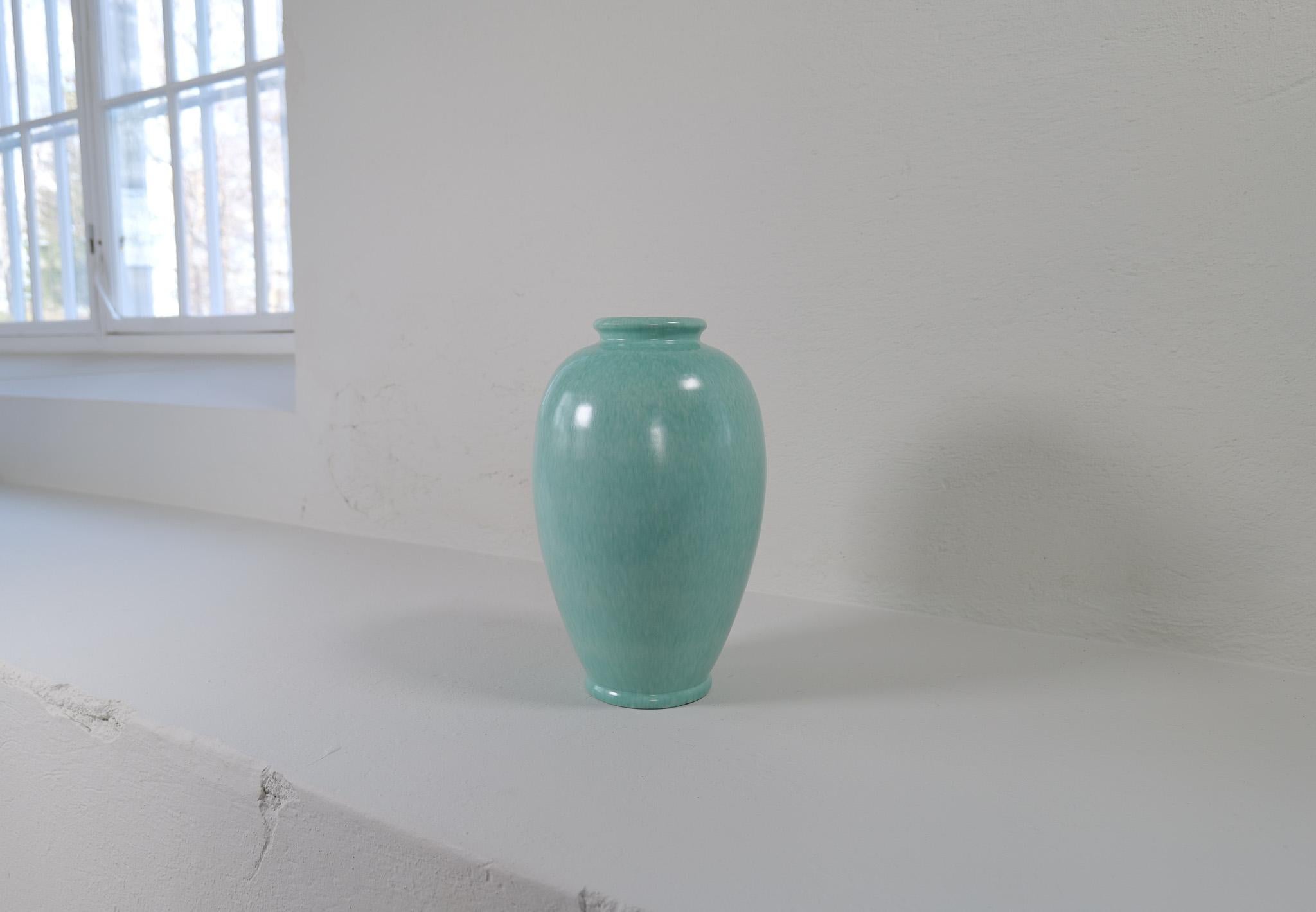 Vaso da terra grande di metà secolo disegnato da John Andersson Höganäs Svezia anni '60 In condizioni buone a Hillringsberg, SE