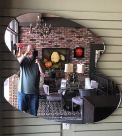 Midcentury Large Free-Form Wall Mirror