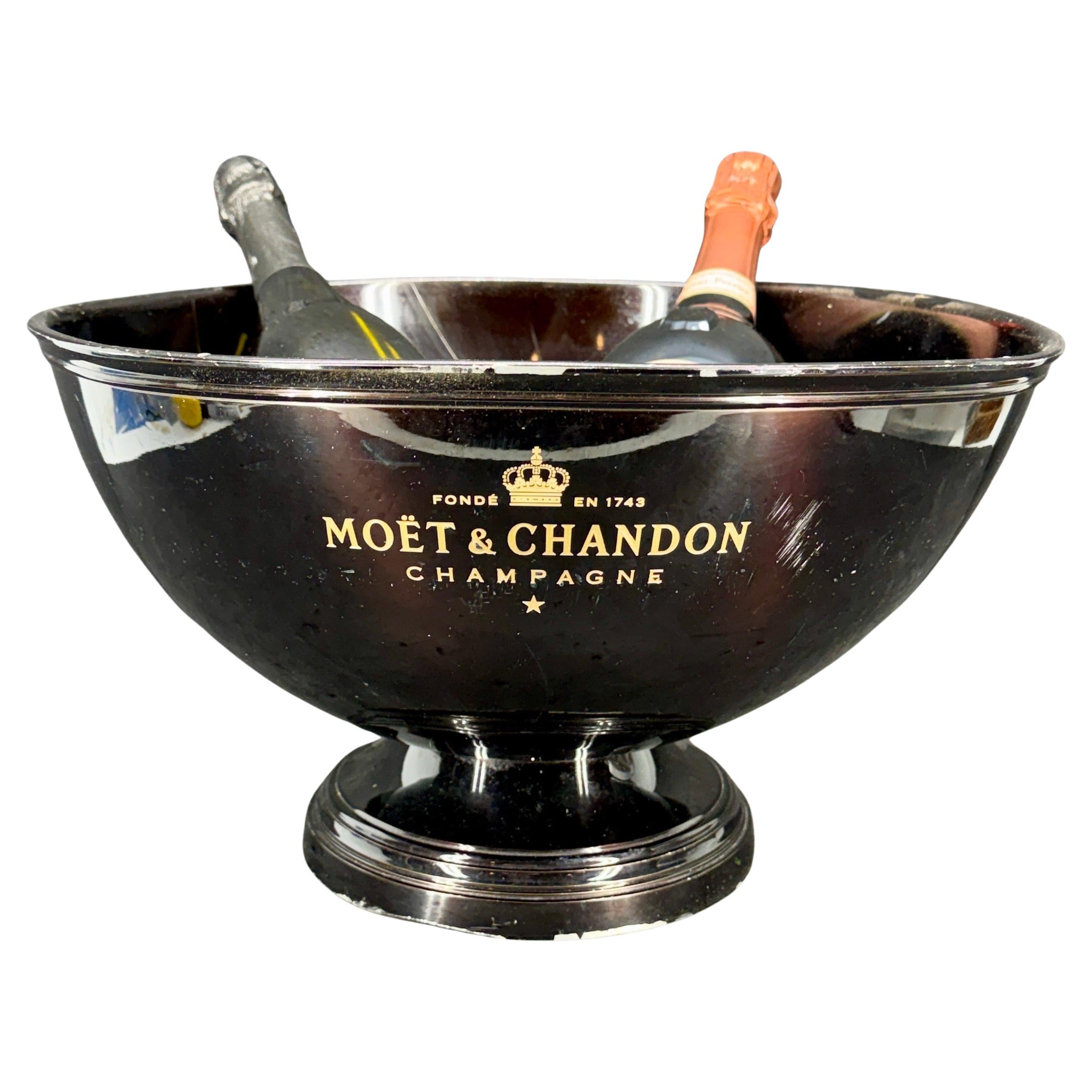 Mid-Century Large French MÖET CHANDON Wine Champagne Bucket Cooler For Sale