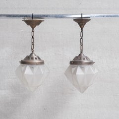 Mid-Century Large Glass Pendant(s)