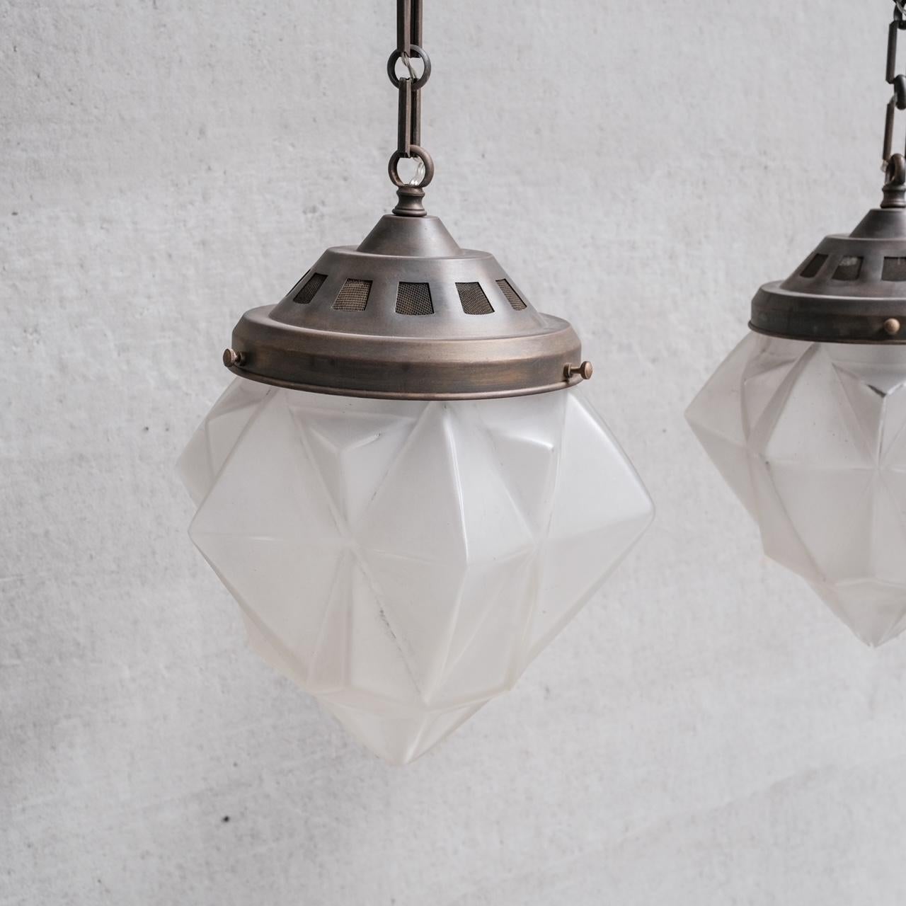 Mid-20th Century Mid-Century Large Glass Pendant(s) For Sale