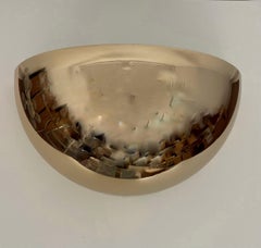 Mid-Century Large Gold Metal Pair of Wall Sconces by Estiluz, Barcelona, 1970s