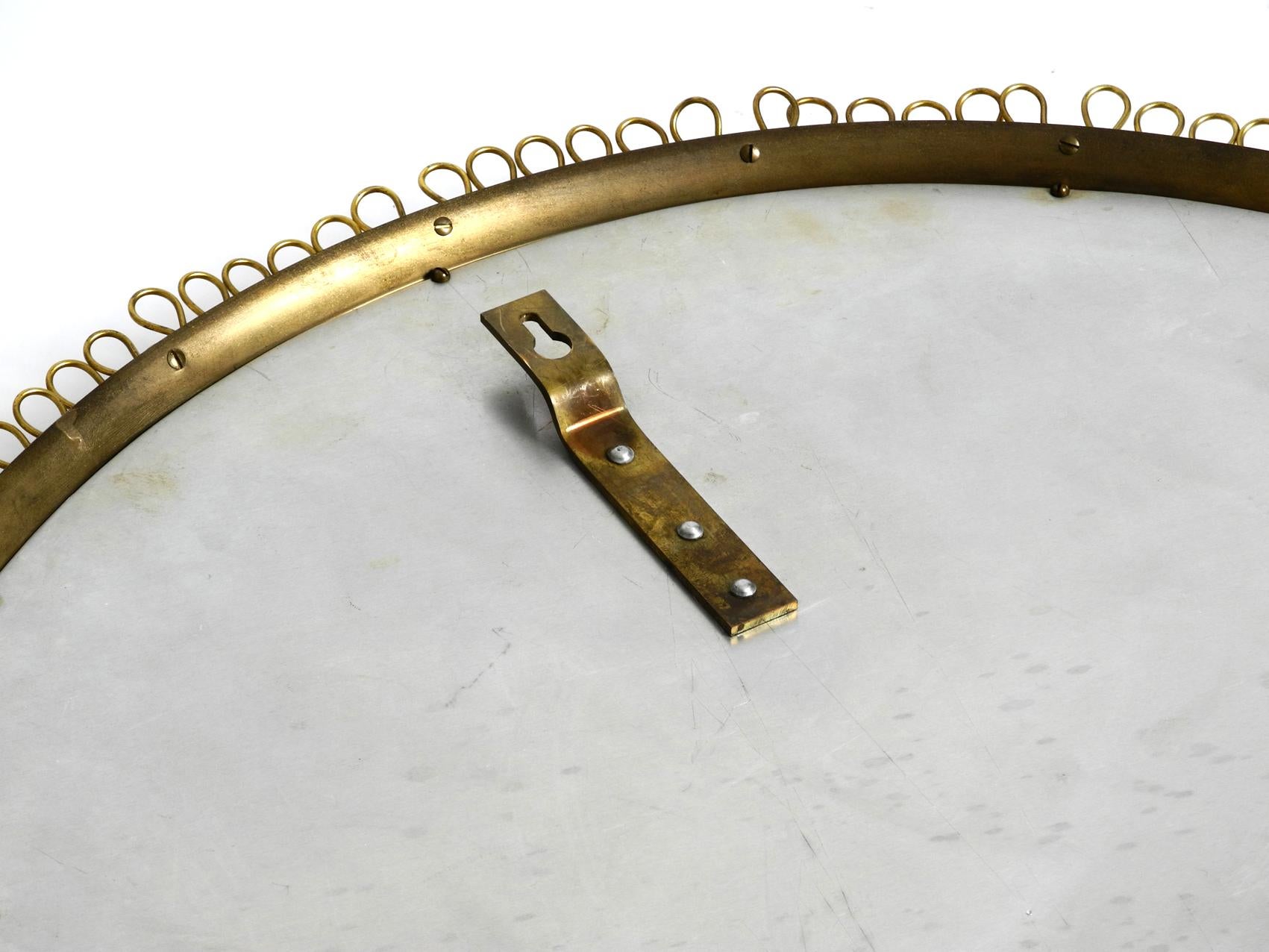 Midcentury Large Heavy Brass Wall Mirror by Josef Frank for Svenskt Tenn Sweden 4