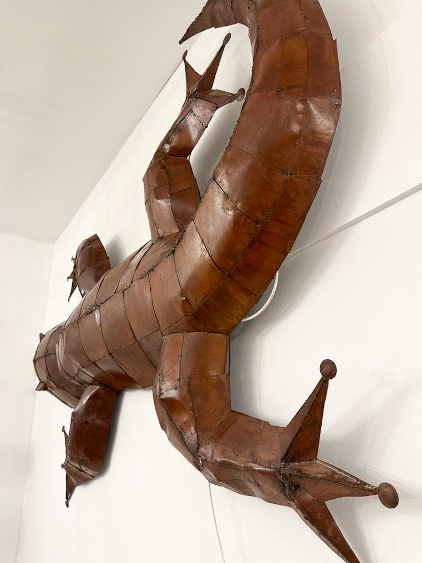 Mid-Century Large Lizard Wall Sculpture For Sale 6