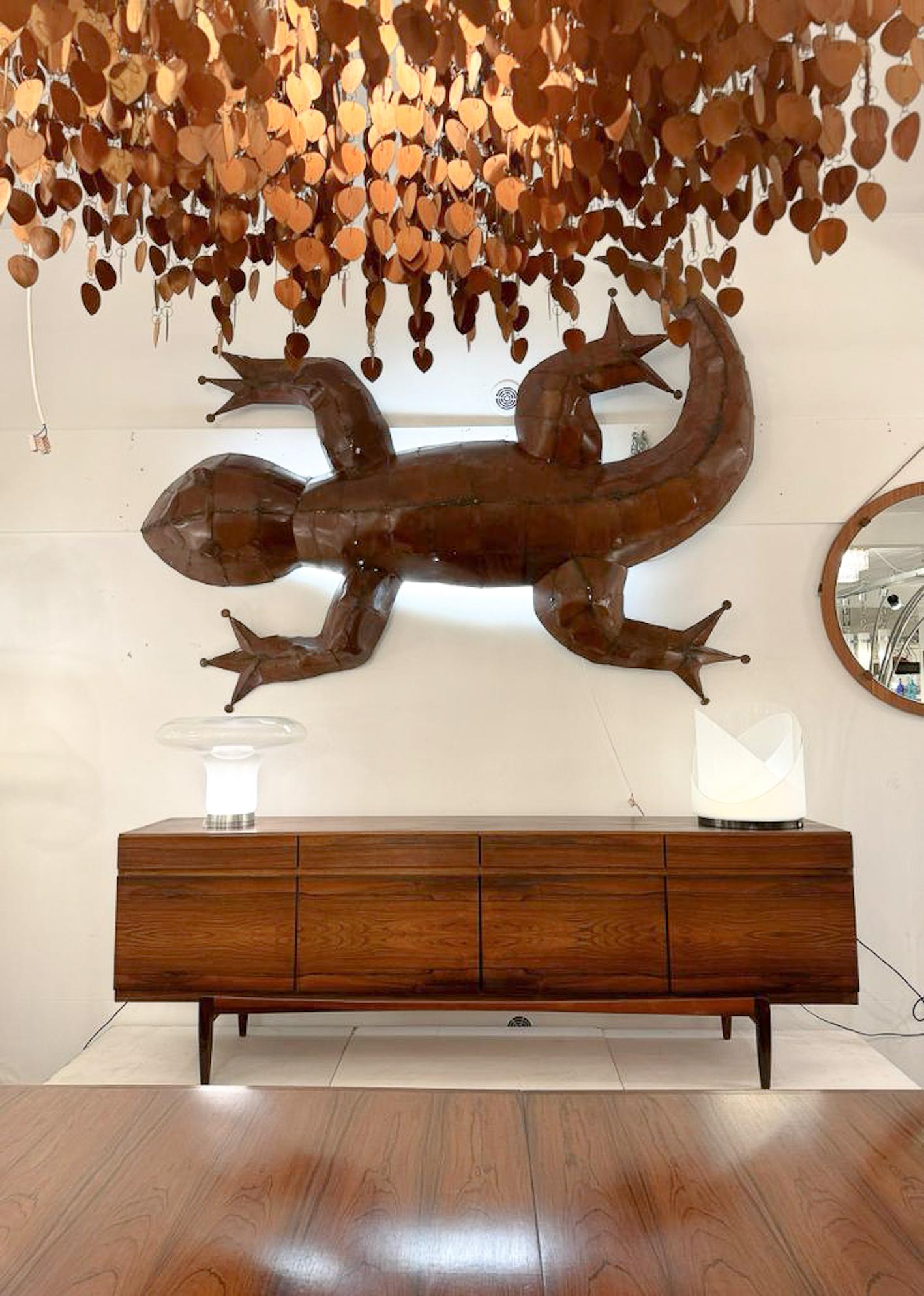 Mid-Century Large Lizard Wall Sculpture For Sale 7