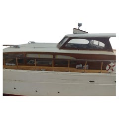 Mid Century Large Motorized Hand Made Chris Craft Cabin Cruiser C1955