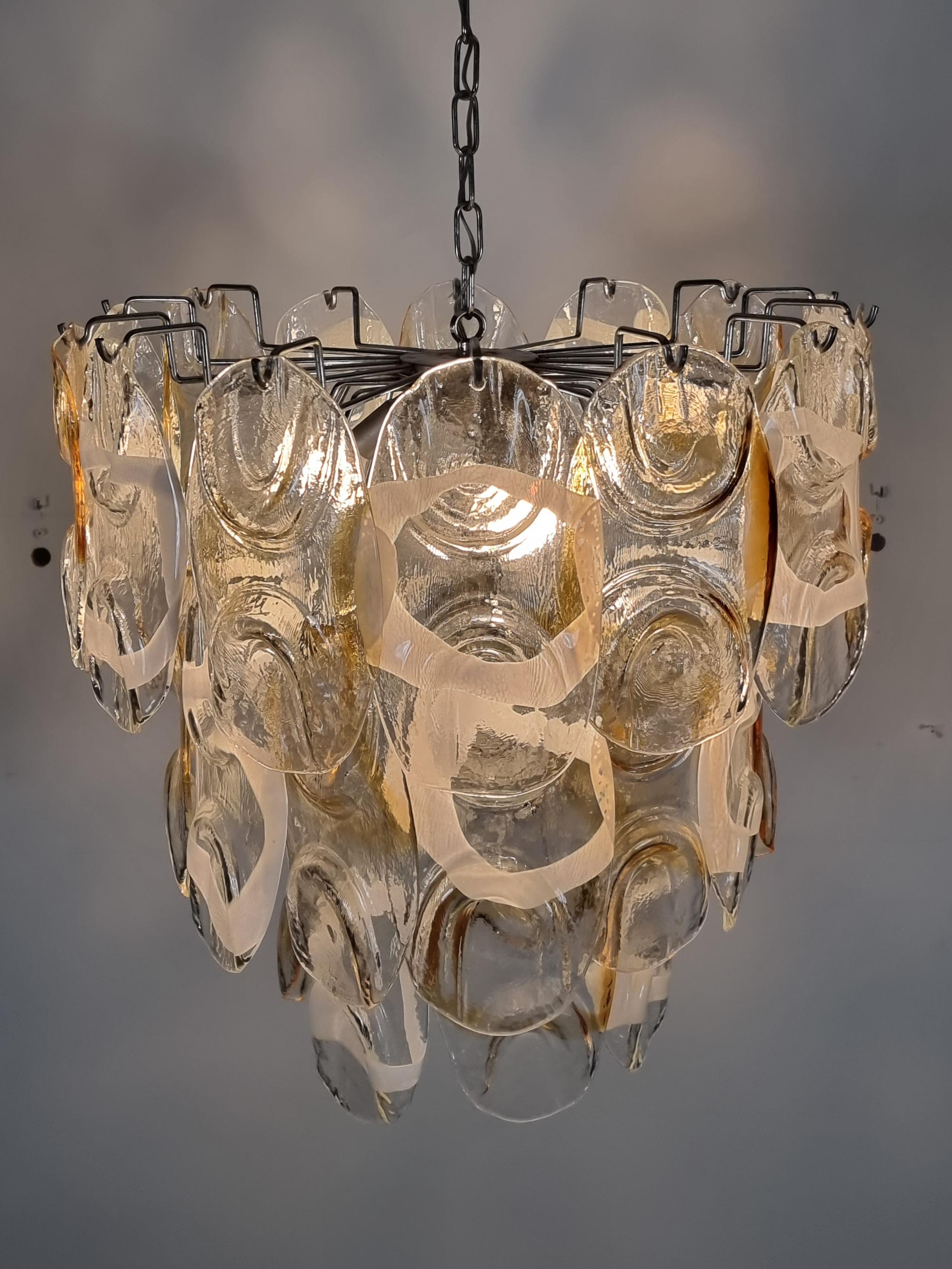 glass plate chandelier