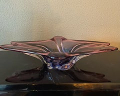 Mid-Century Large Murano Glass Fruit Bowl