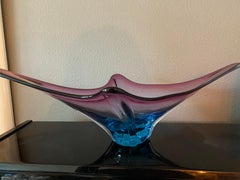 Midcentury Large Murano Glass Bowl