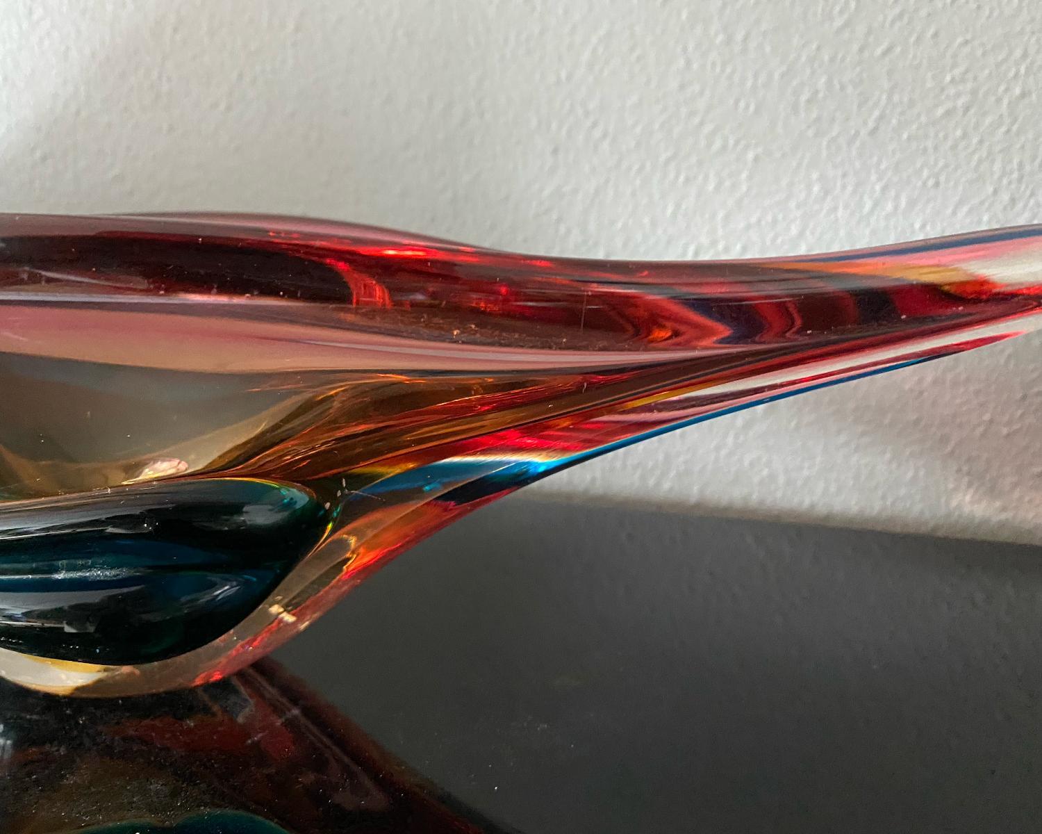 blown glass fruit bowl