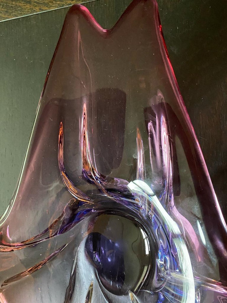Bol En Verre Gravé Style Murano Art Fruit à Fossettes - Multicolore - Occasion Excellent état