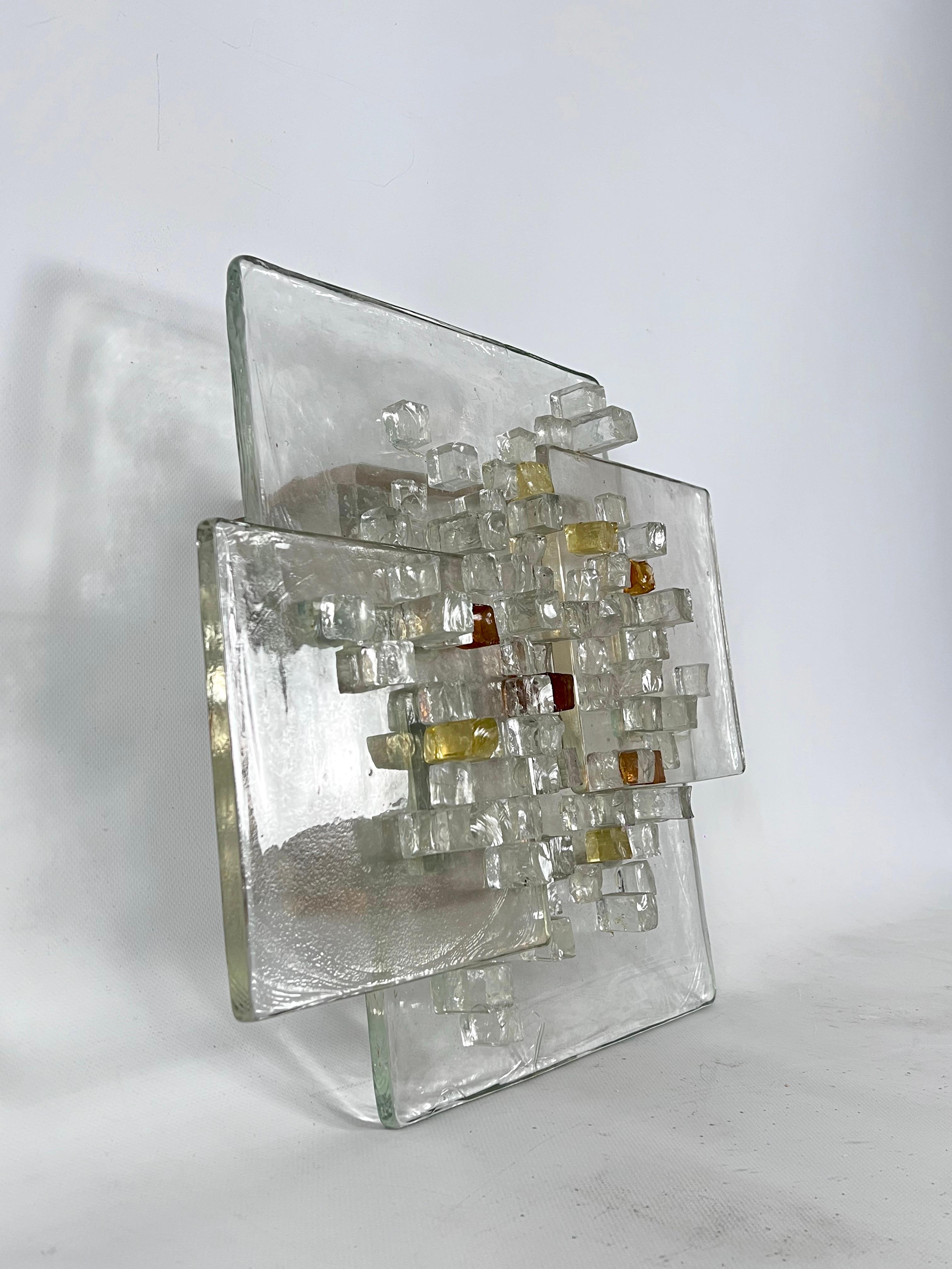 20th Century Mid-Century Large Murano Glass wall light by Albano Poli for Poliarte. Italy 197 For Sale