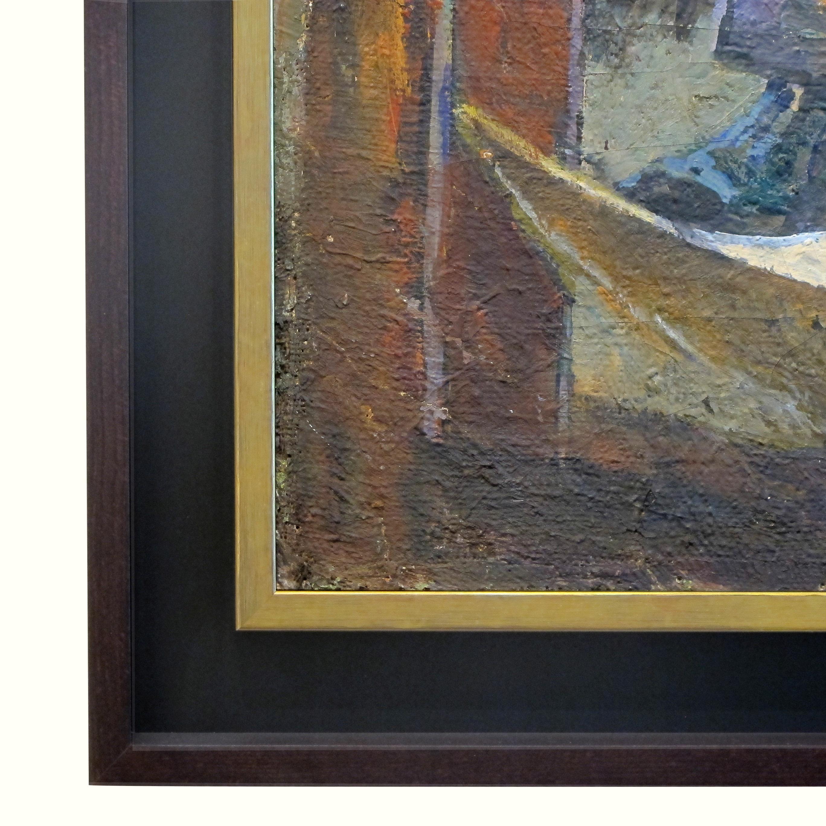 Mid-Century Large Oil on Canvas Self Portrait of An Artist, European In Good Condition In London, GB