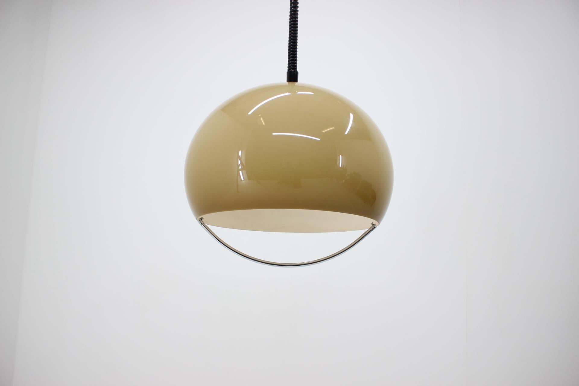Midcentury Large Pendant Meblo Designed by Harvey Guzzini, Space Age, 1970s In Good Condition In Praha, CZ