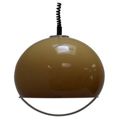 Midcentury Large Pendant Meblo Designed by Harvey Guzzini, Space Age, 1970s