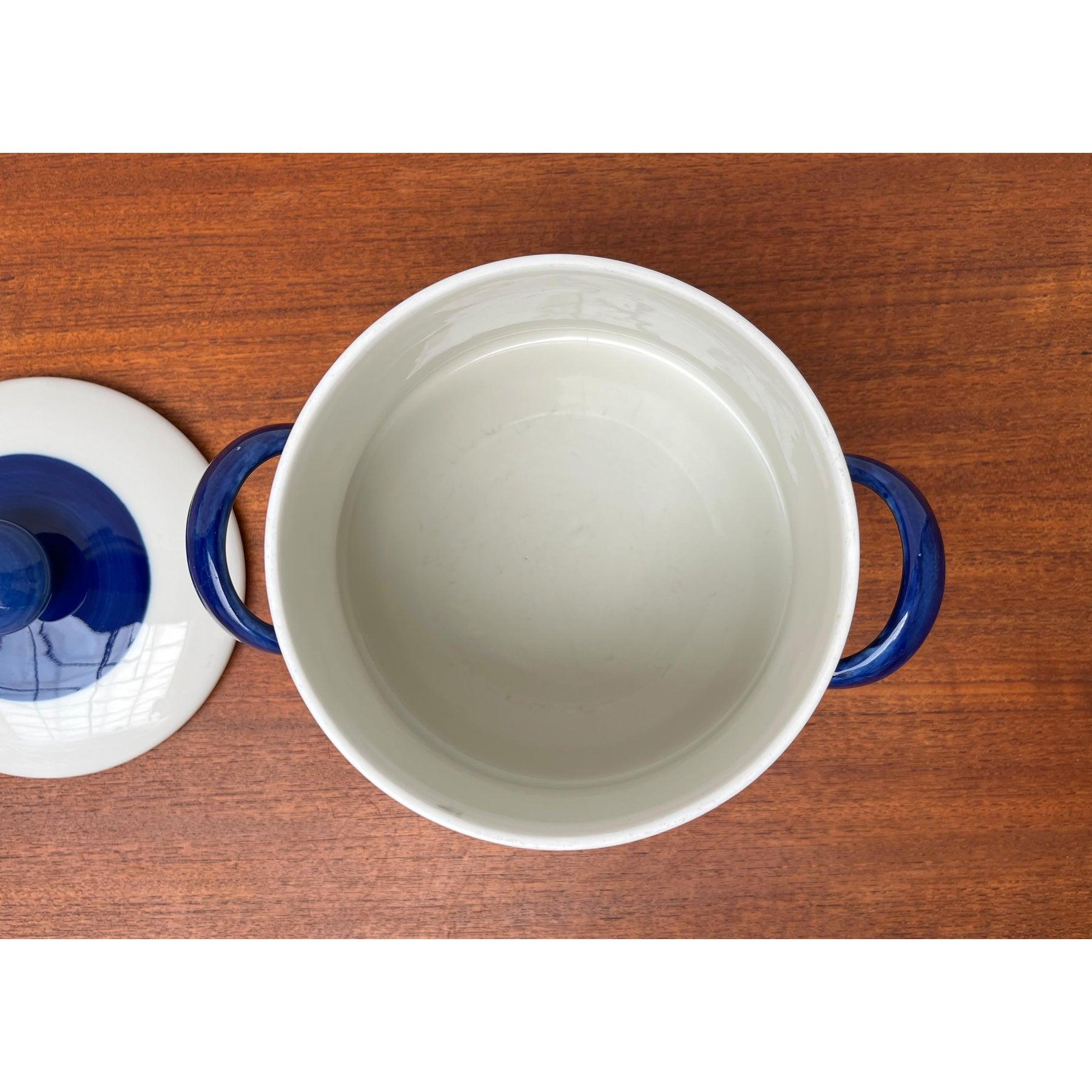 Großer Topfdeckel aus der Mitte des Jahrhunderts Terrine Koka Blau Bla Serie von Hertha Bengtson, 1950er Jahre im Angebot 4
