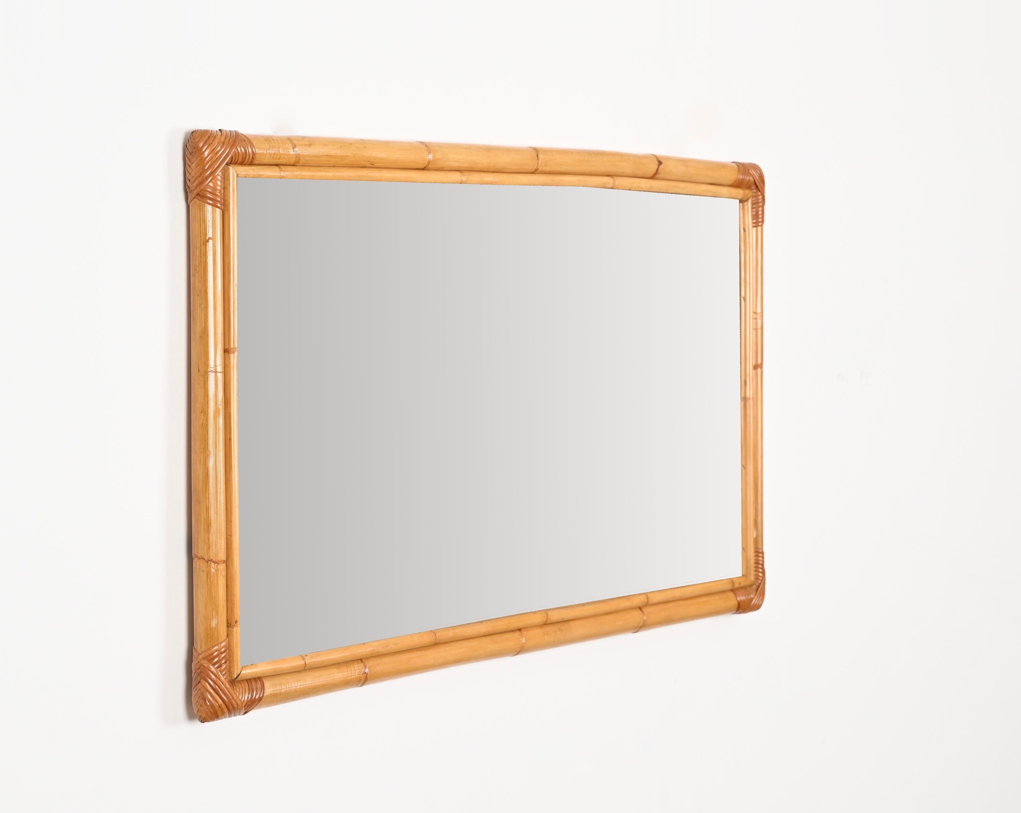 grand miroir rotin rectangulaire