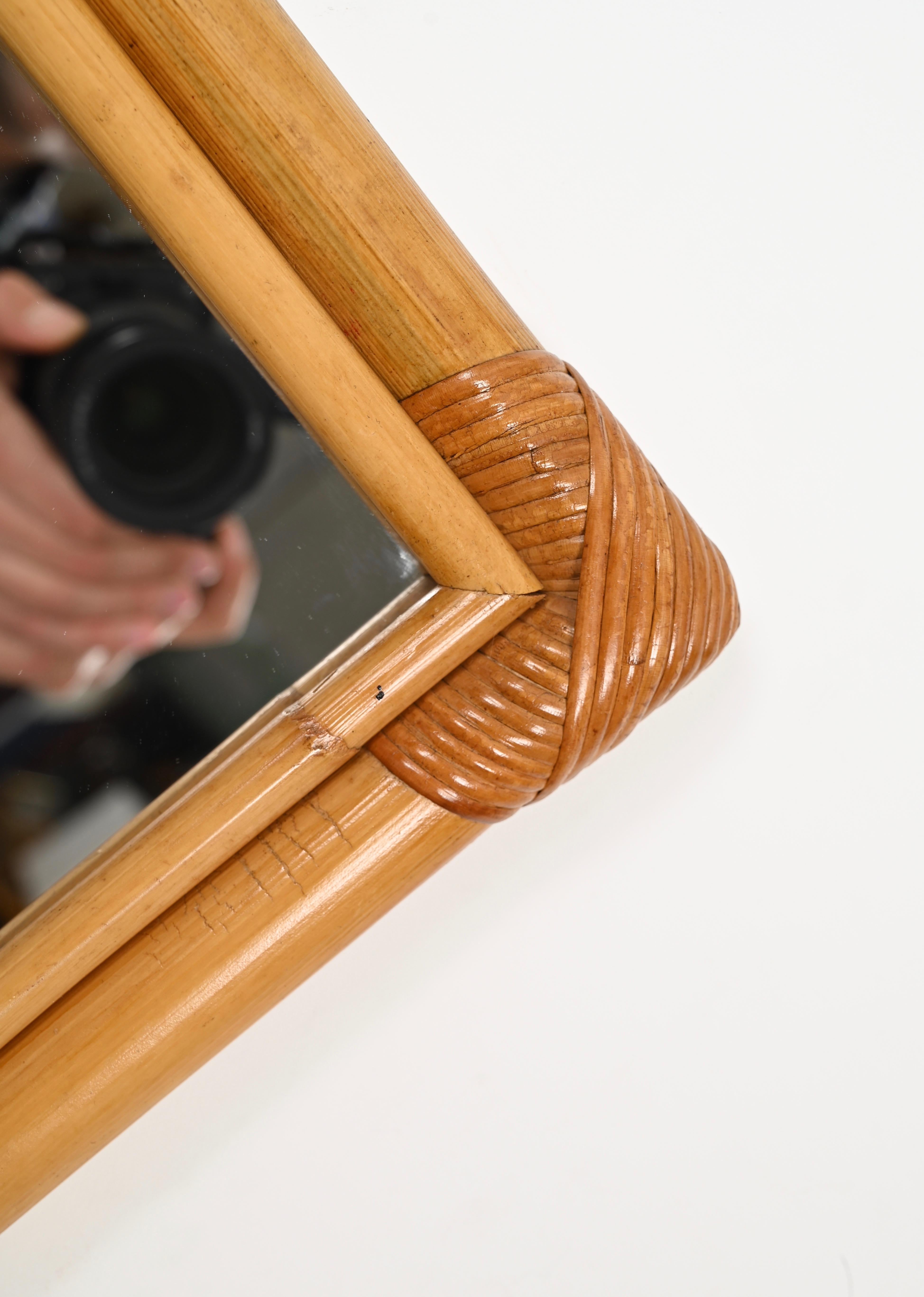 miroir osier rectangulaire