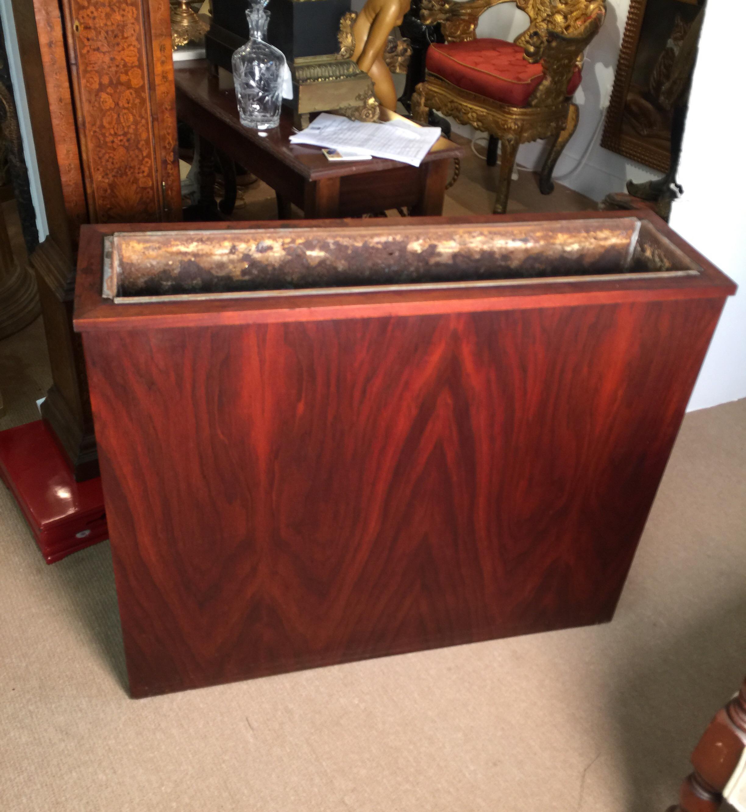 20th Century Midcentury Large Rosewood Planter with Original Liner, Great Original Piece