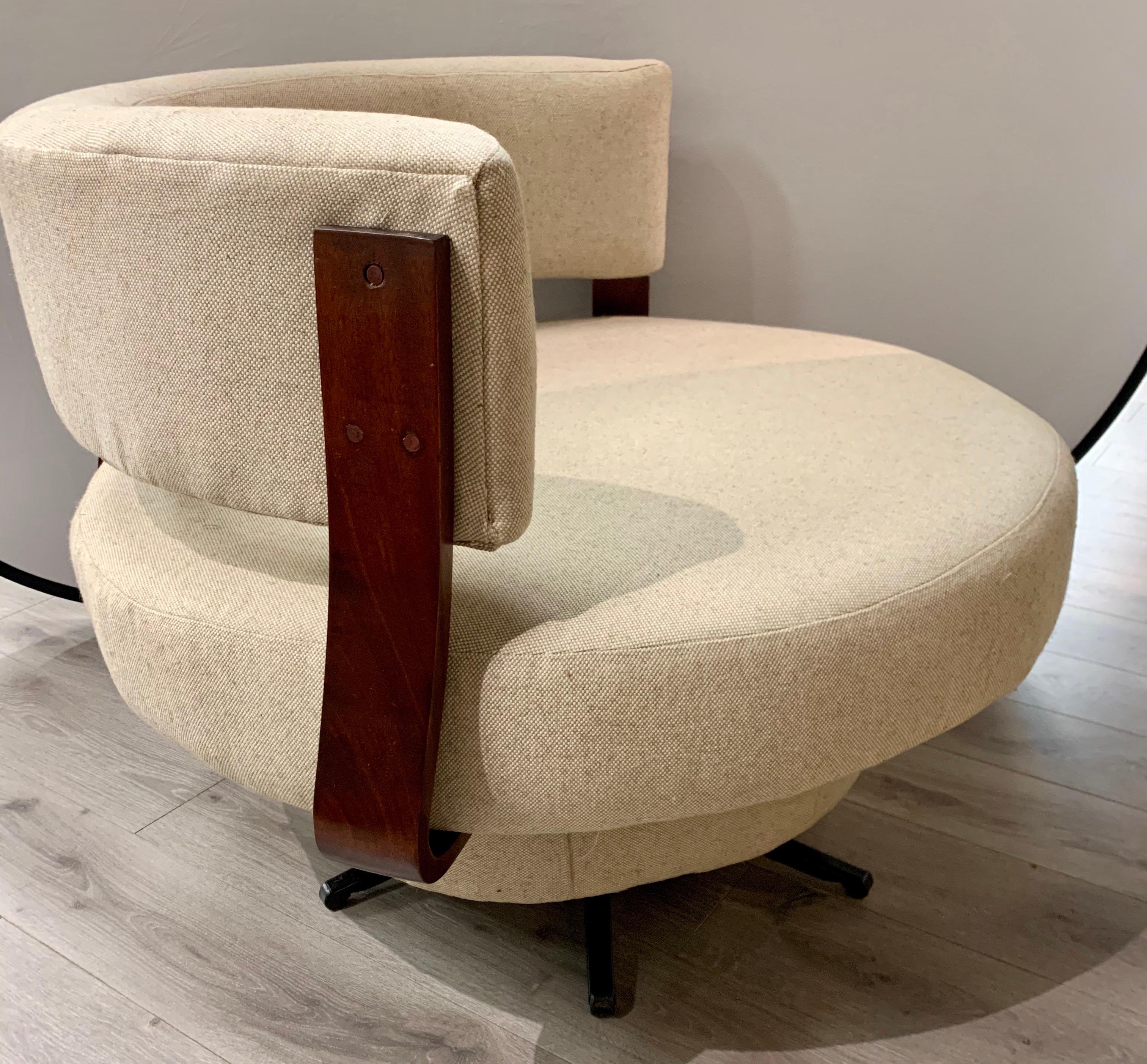 oatmeal swivel chair